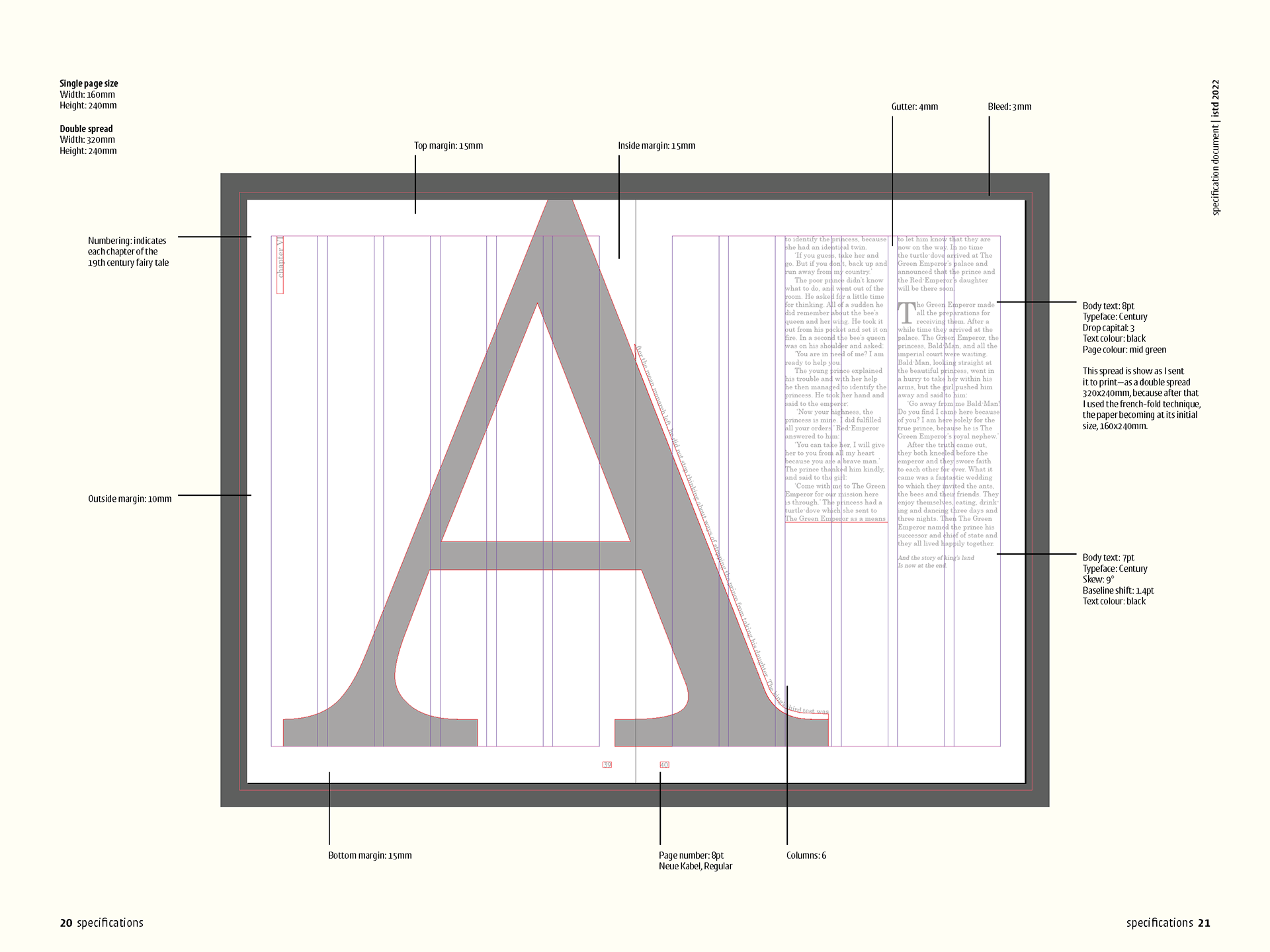 behind a book spread