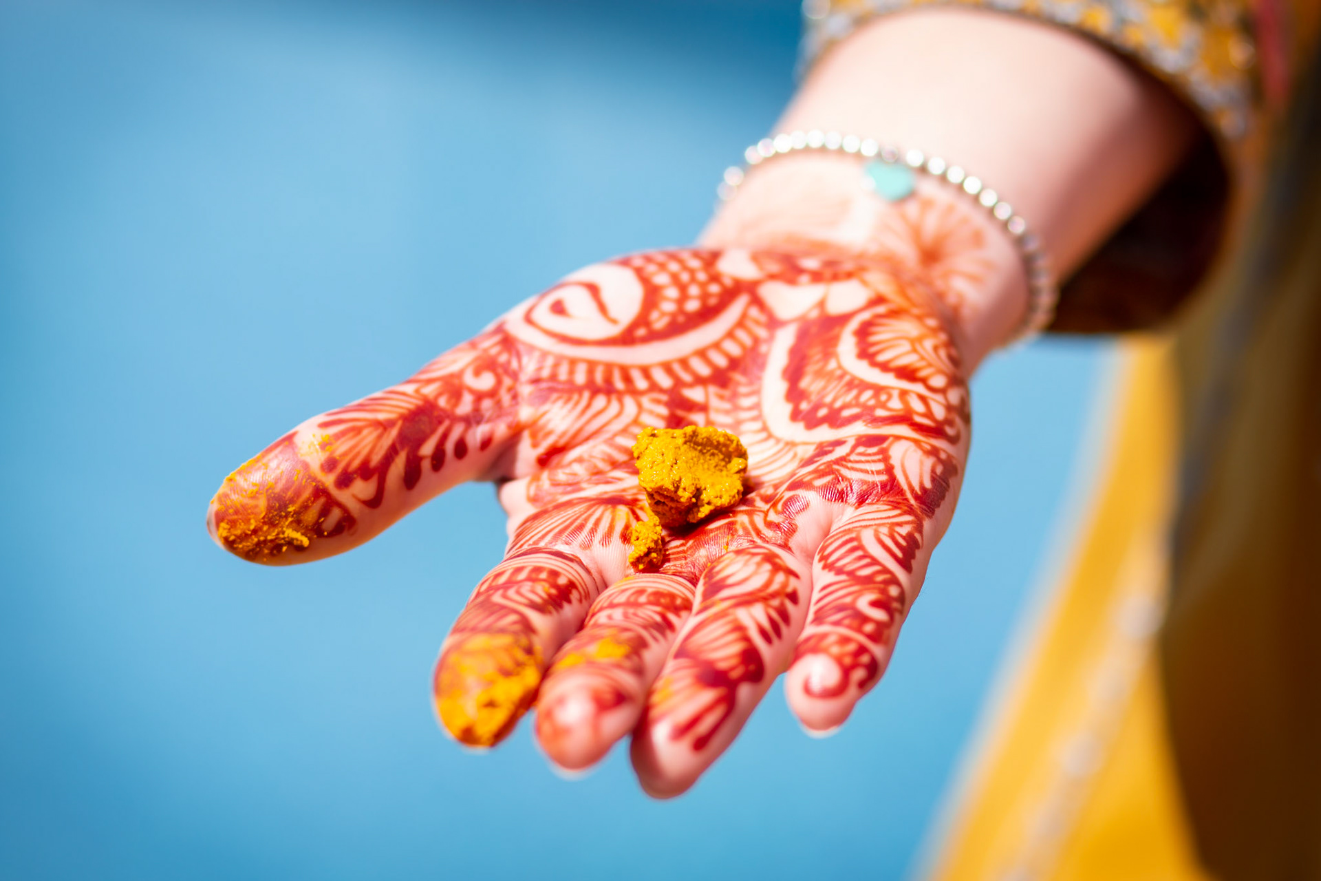 Henna Hand with Turmeric (Bangalore, India, 2025)