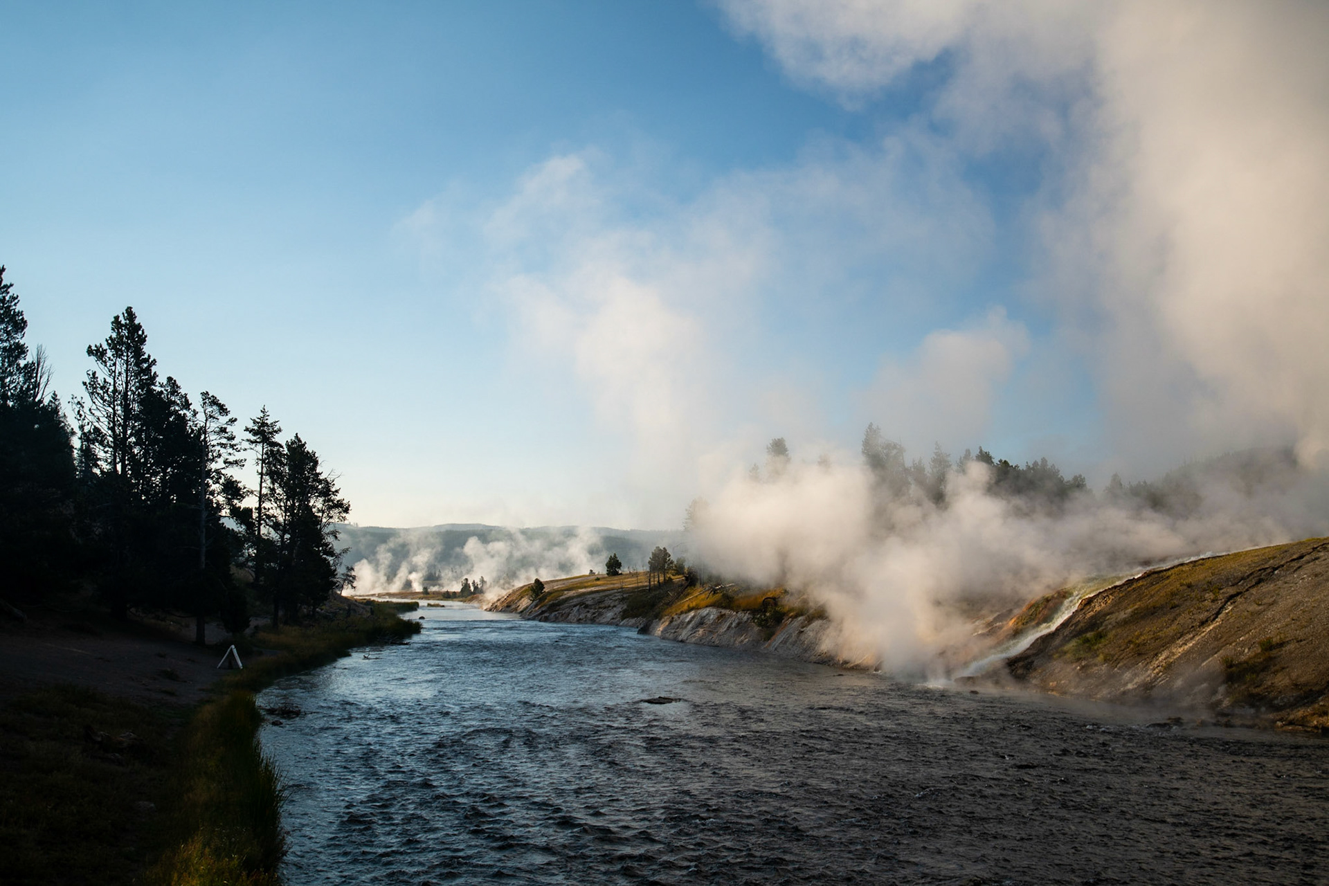 View from Firehole River Bridge