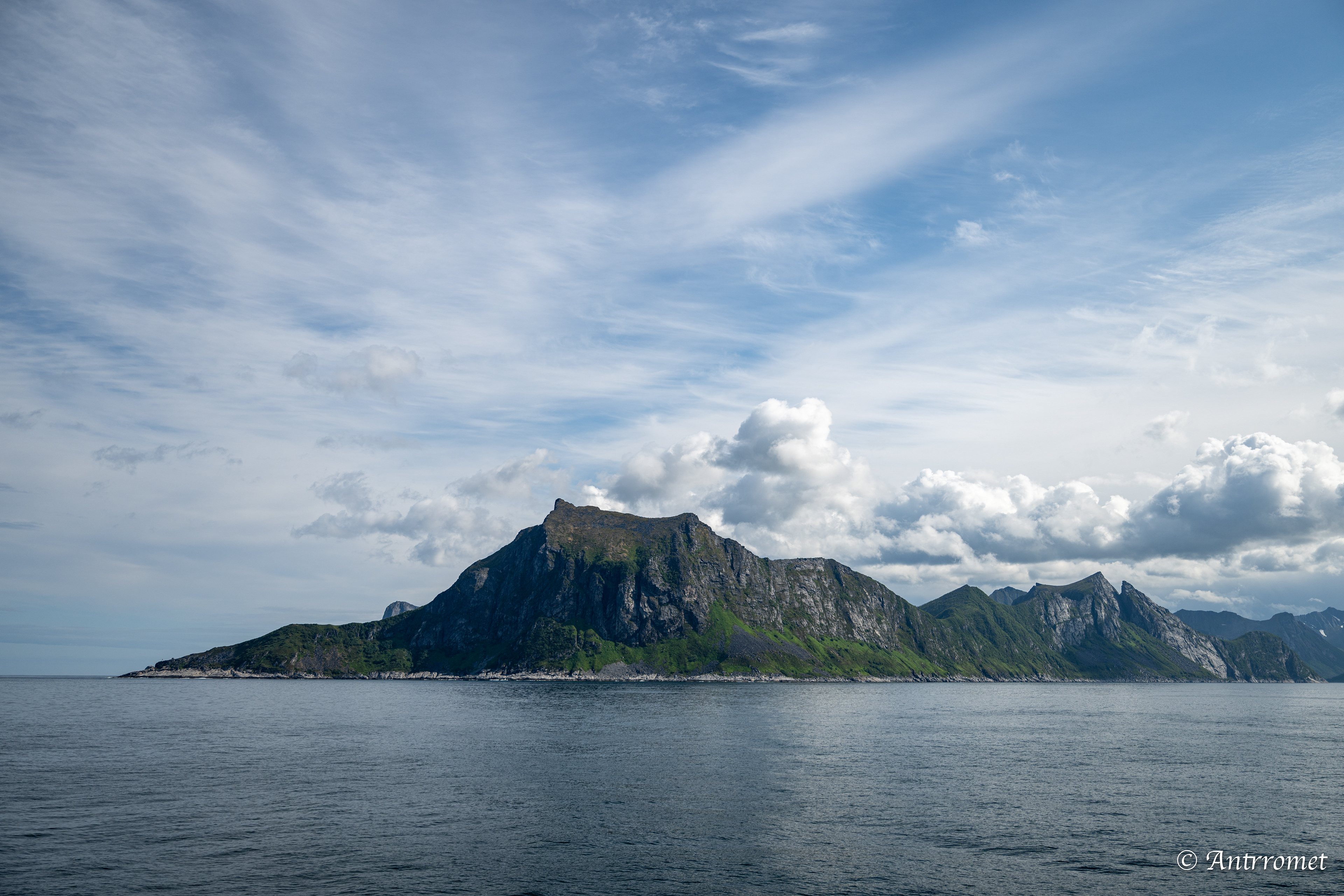 On the way of Andenes to Gryllefjord ferry