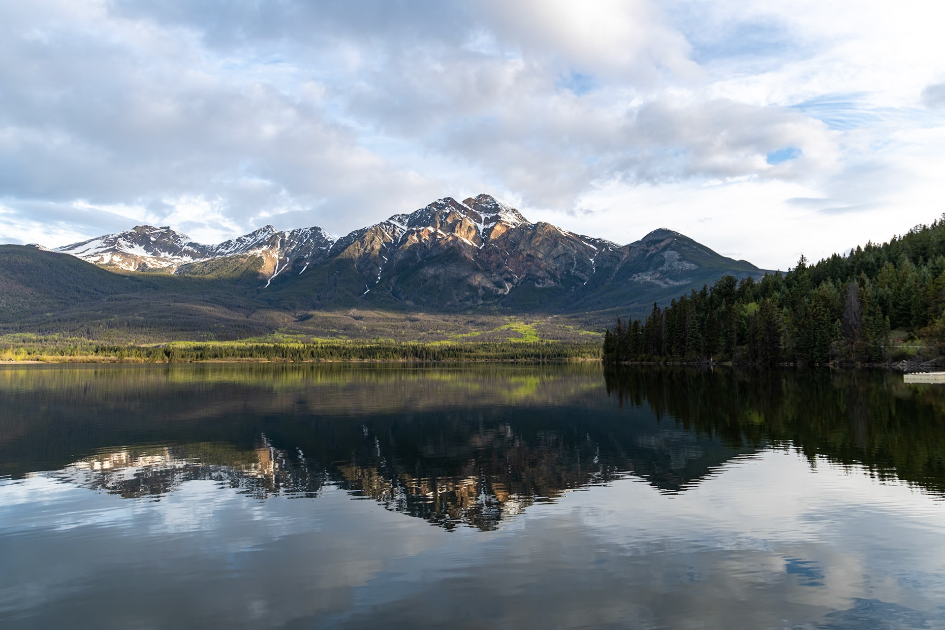 Pyramid mountain from Pyramid Lake