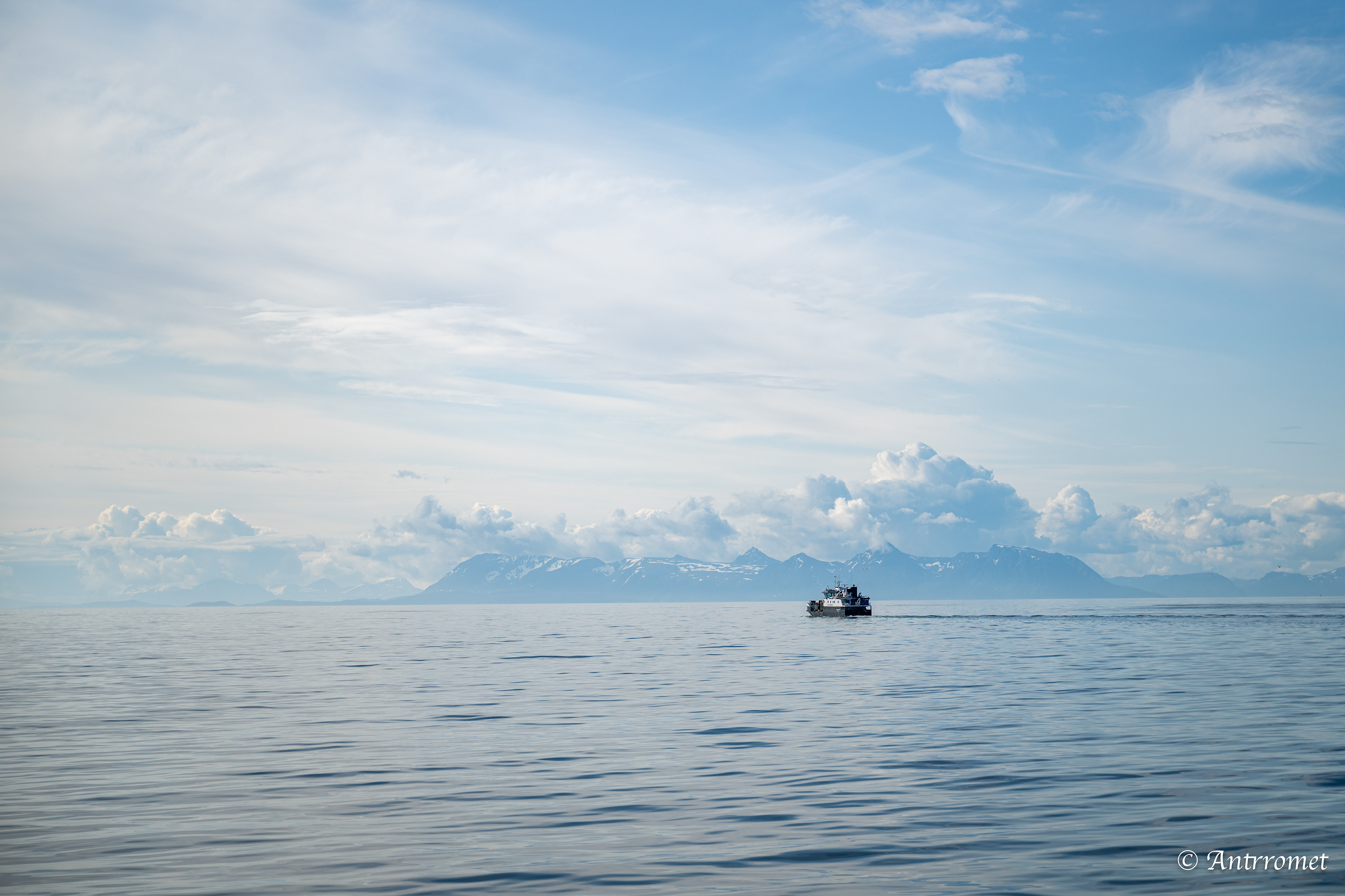 On the way of Andenes to Gryllefjord ferry