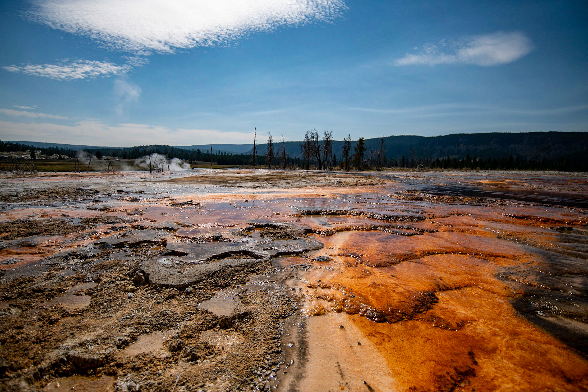 On the way to Sapphire Pool in Biscuit Basin