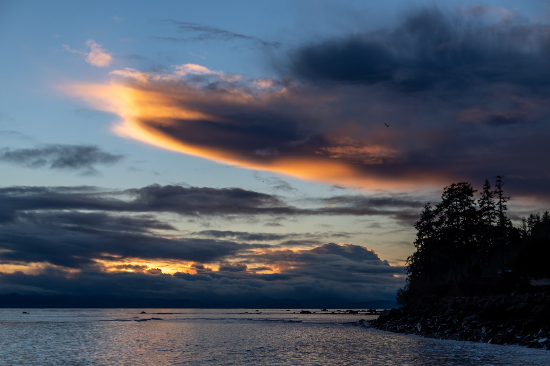 Sunset at Whiffin Spit