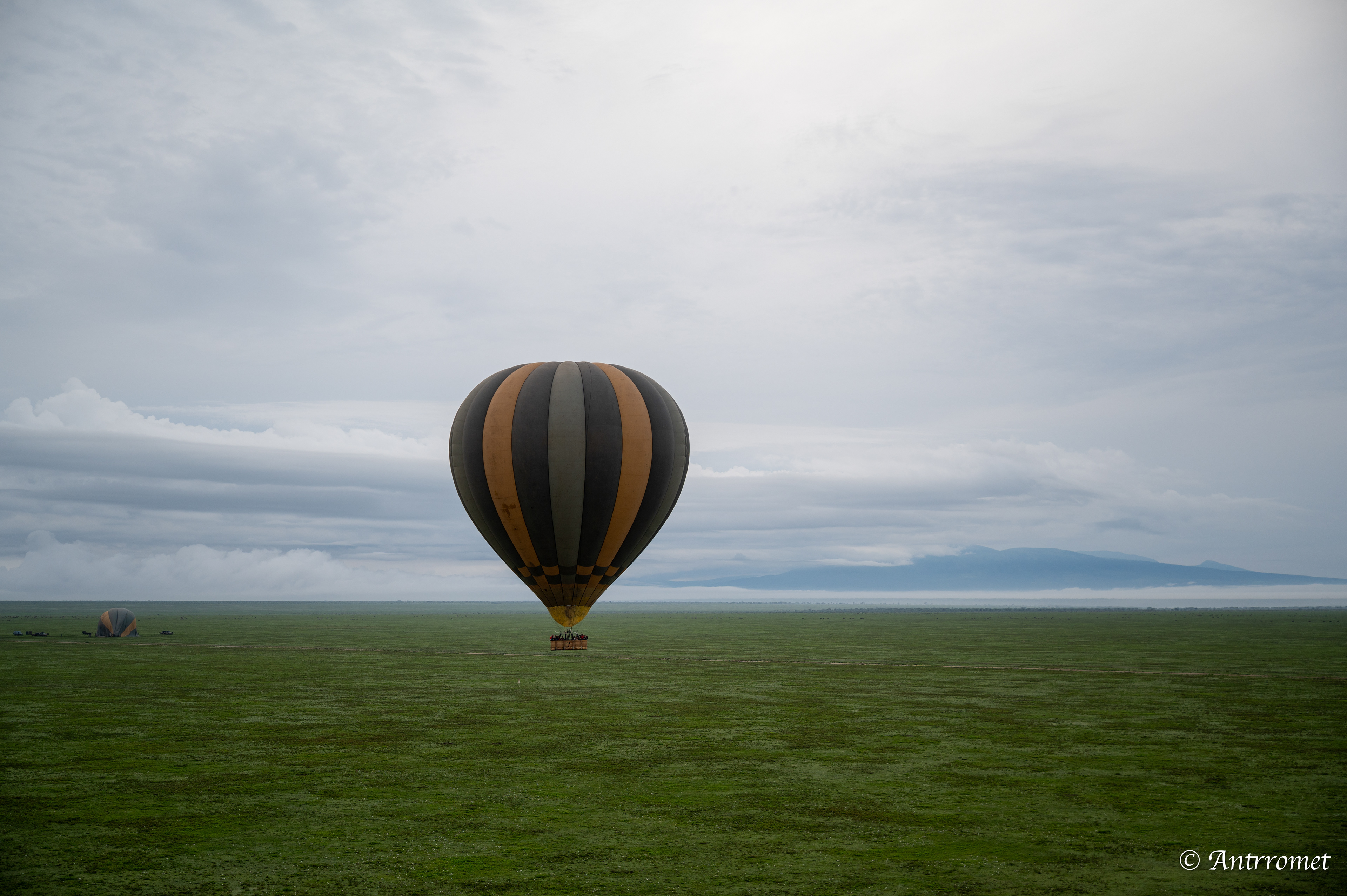 Hot air balloon ride over Ndutu region