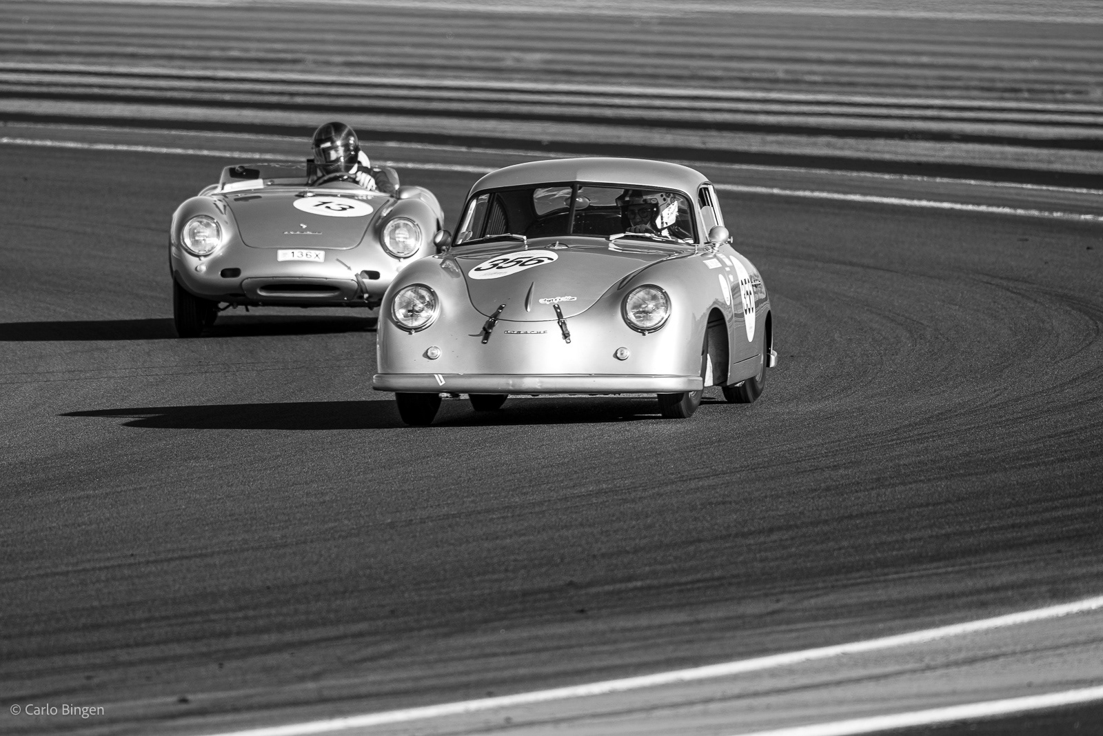 Porsche 356 (Pre-A) 1300 coupé / 1951 & Porsche 550A / 1956