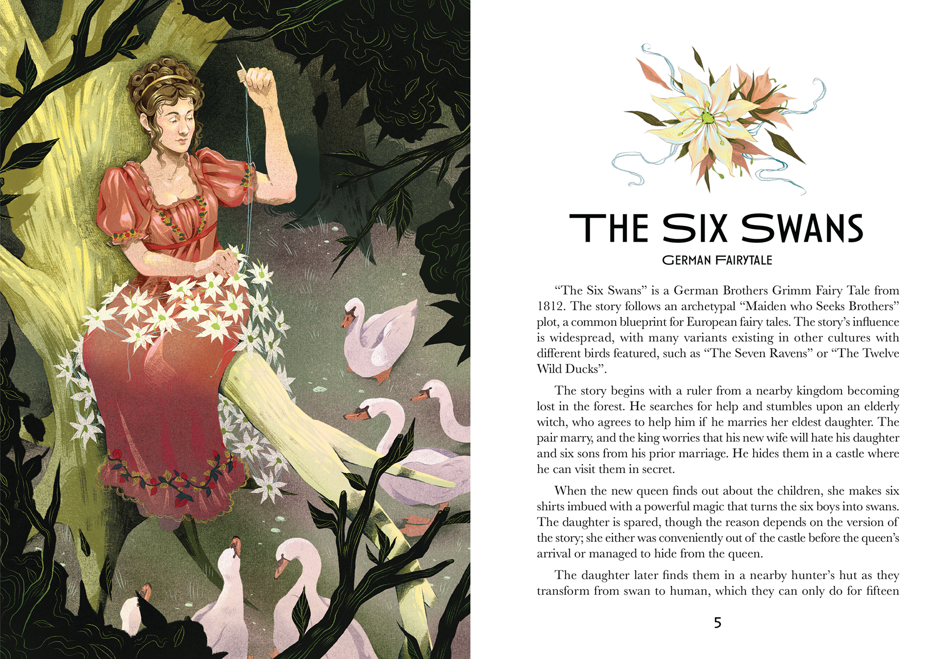 The Six Swans, Spread 1