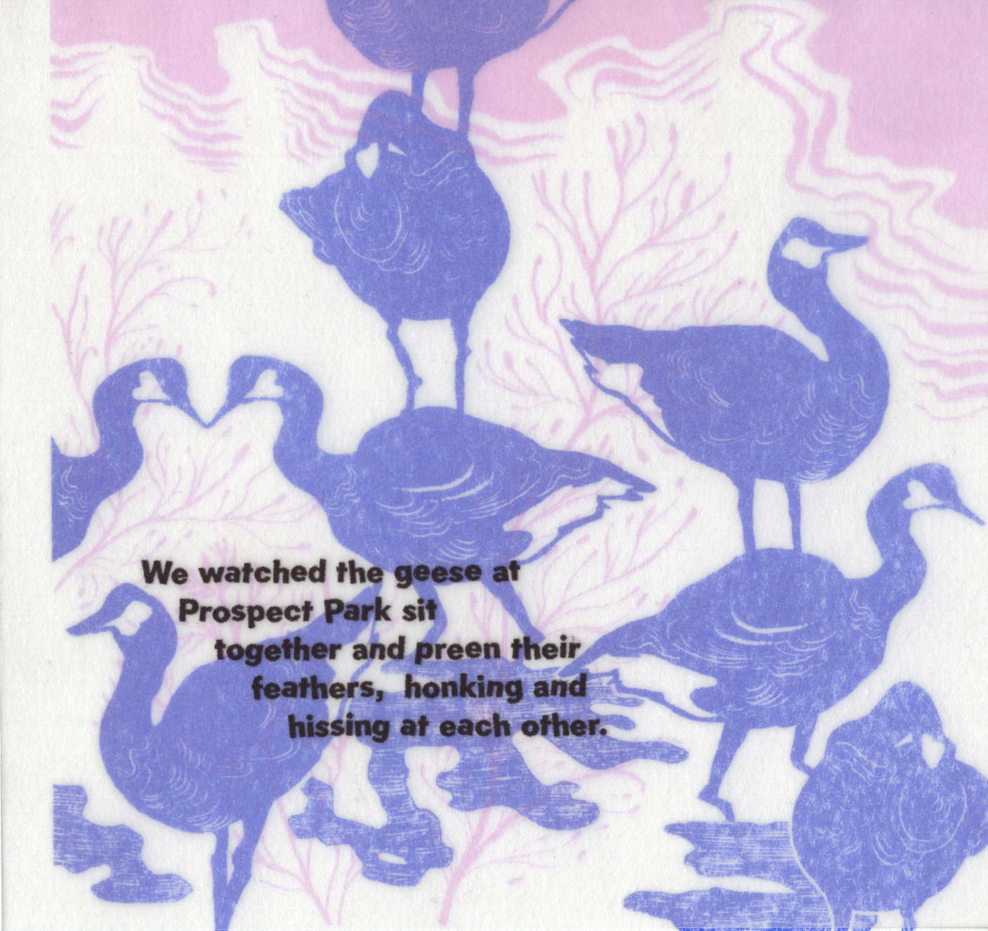 Geese Page with Vellum