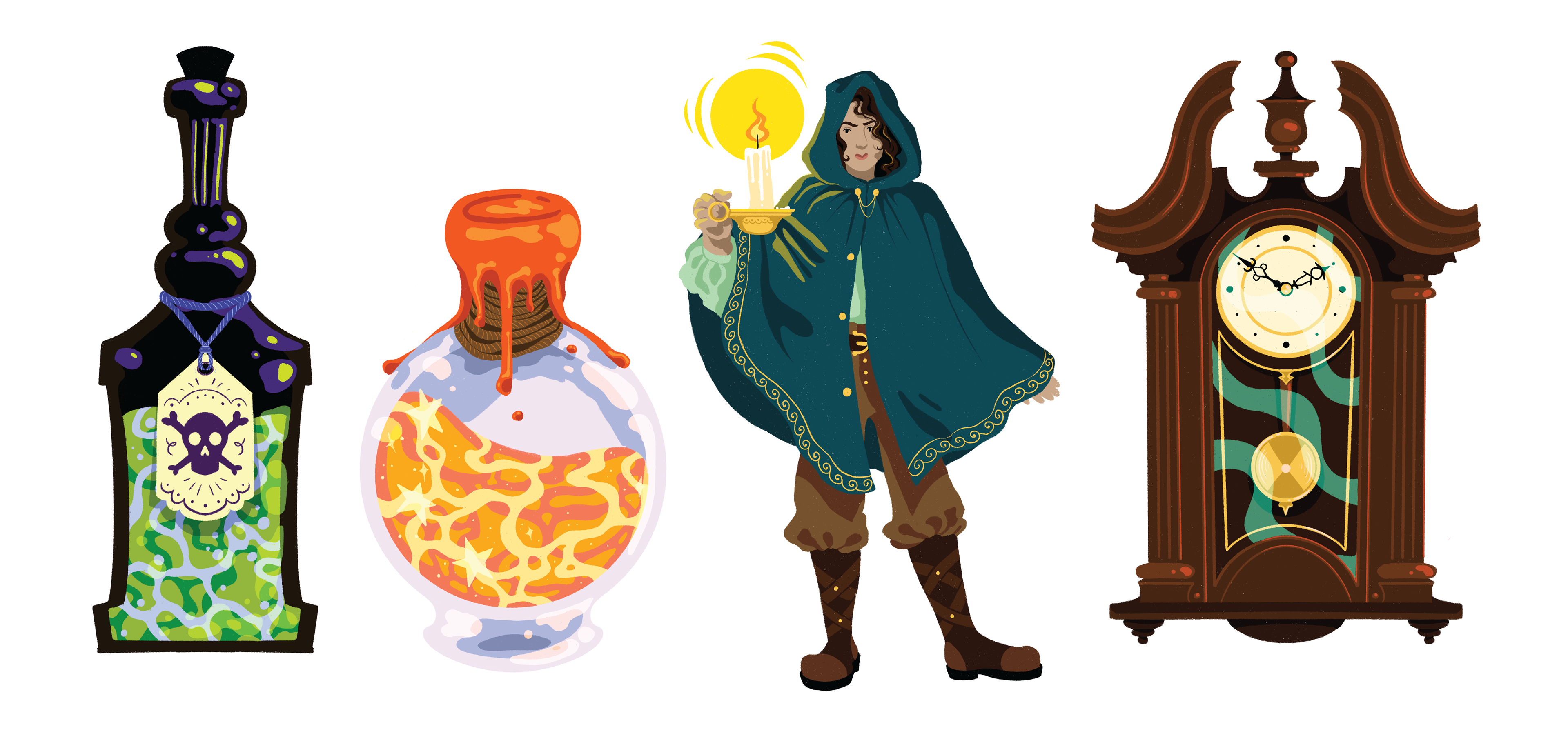 "Doublet Spot Illustrations," Digital (Procreate)