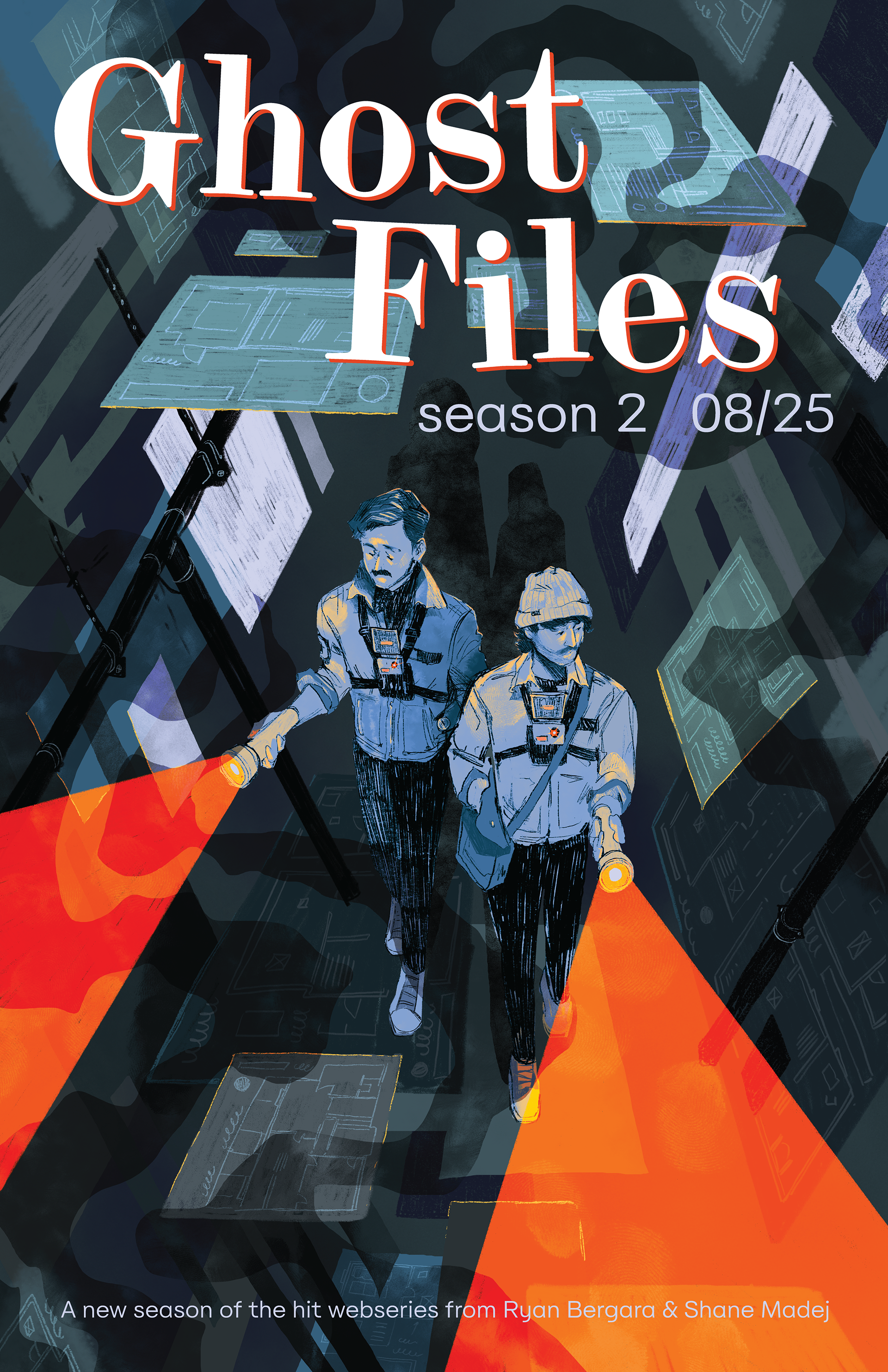 "Ghost Files Season 2 Poster," Digital (Illustration done in Procreate, Type done in Adobe Illustrator)