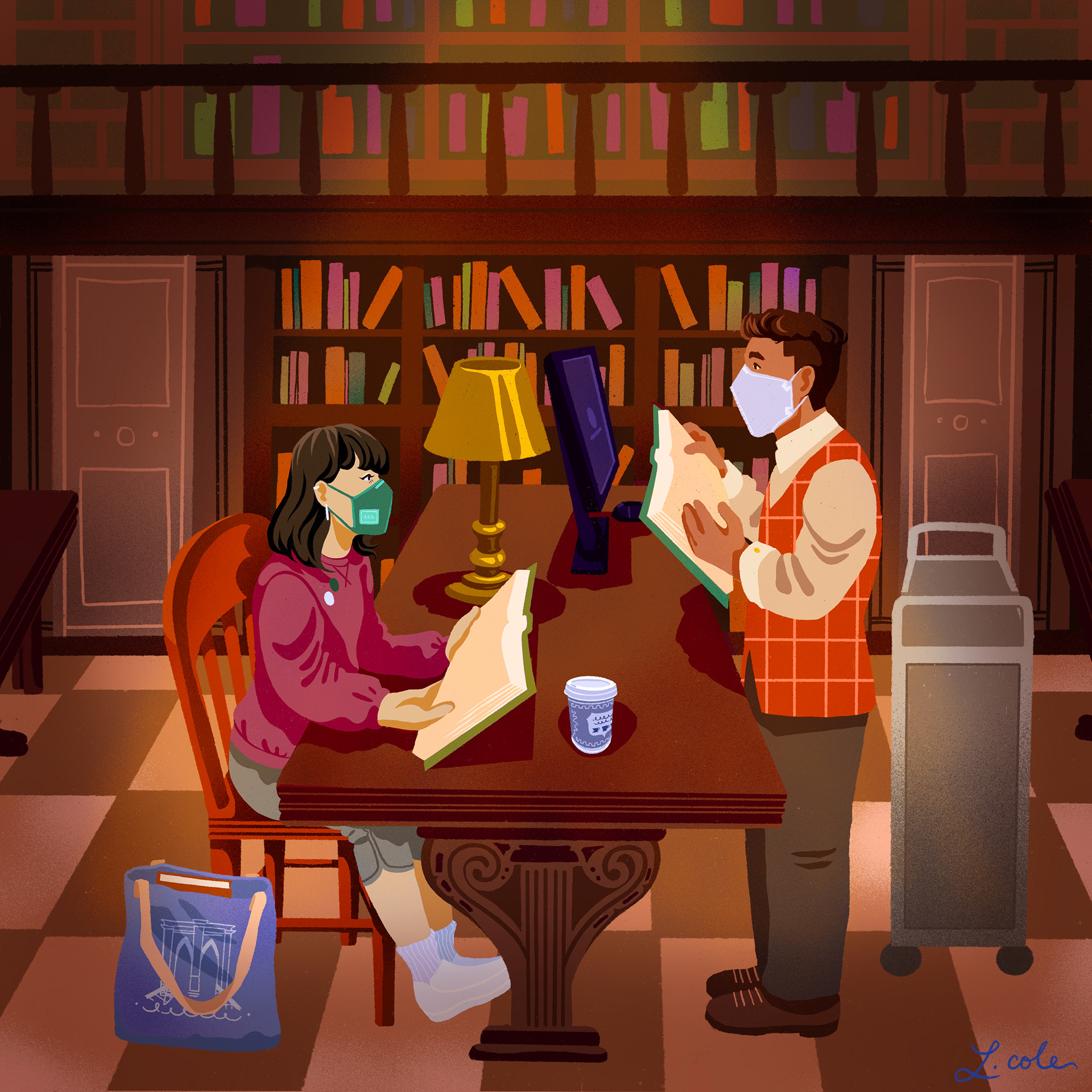 "New York Library," Digital (Procreate)