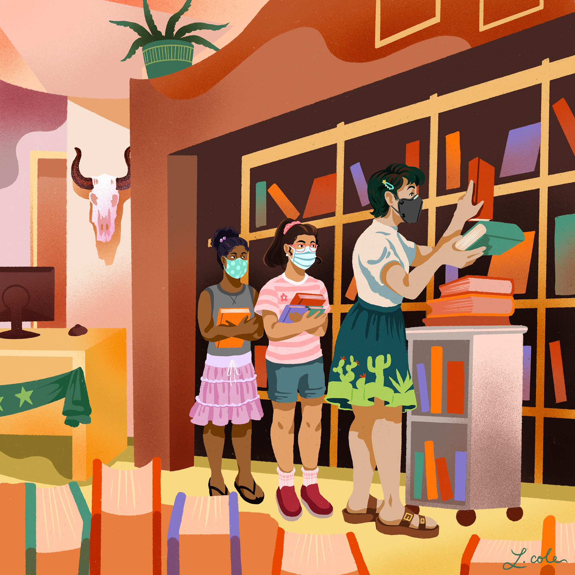 "Texas Library," Digital (Procreate)