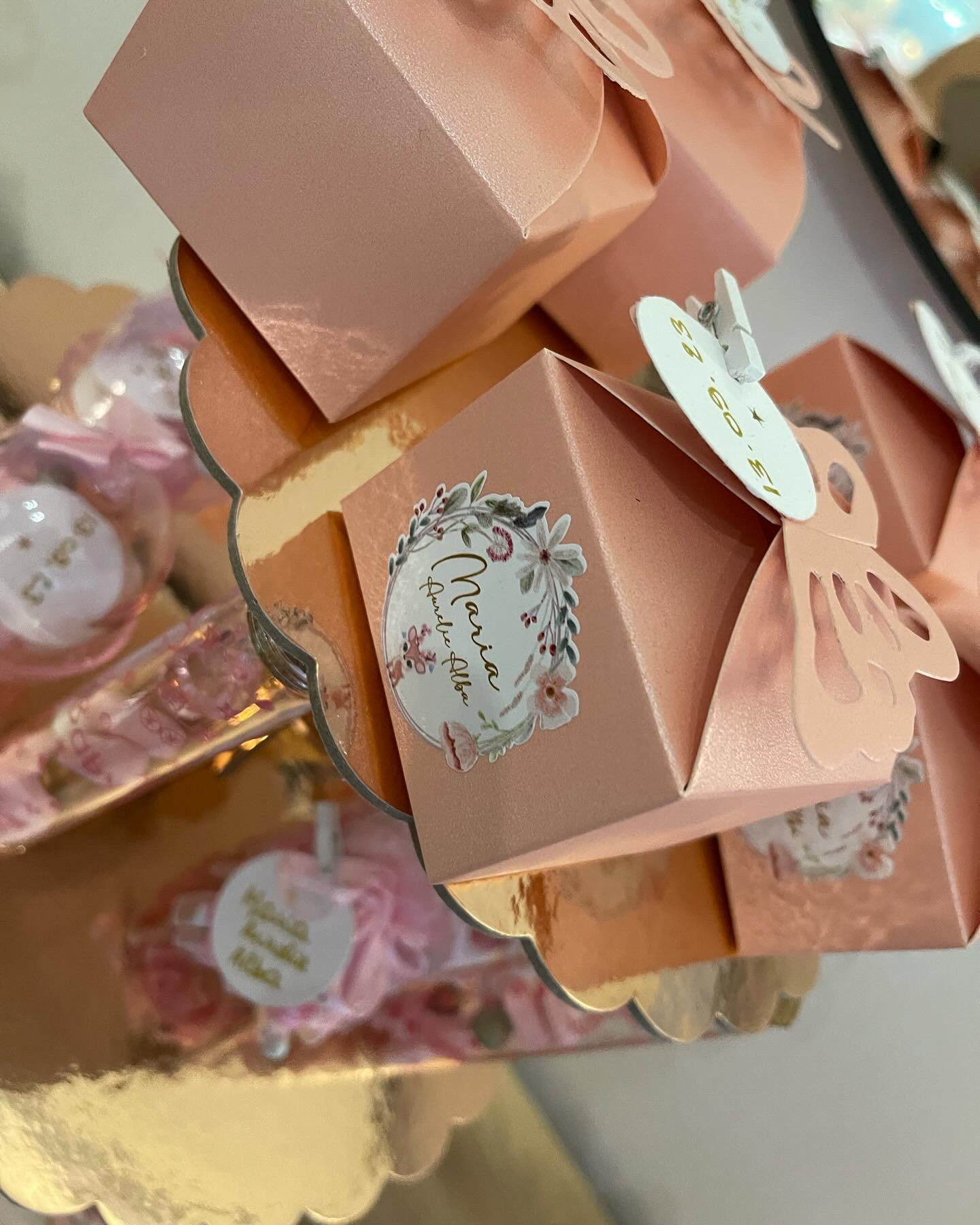 Étiquettes pour bonbonnière de naissance