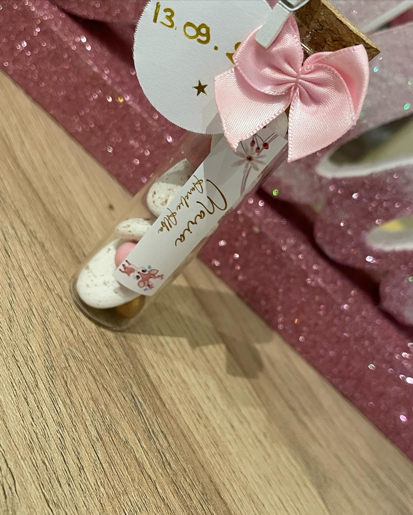 Étiquettes pour bonbonnière de naissance