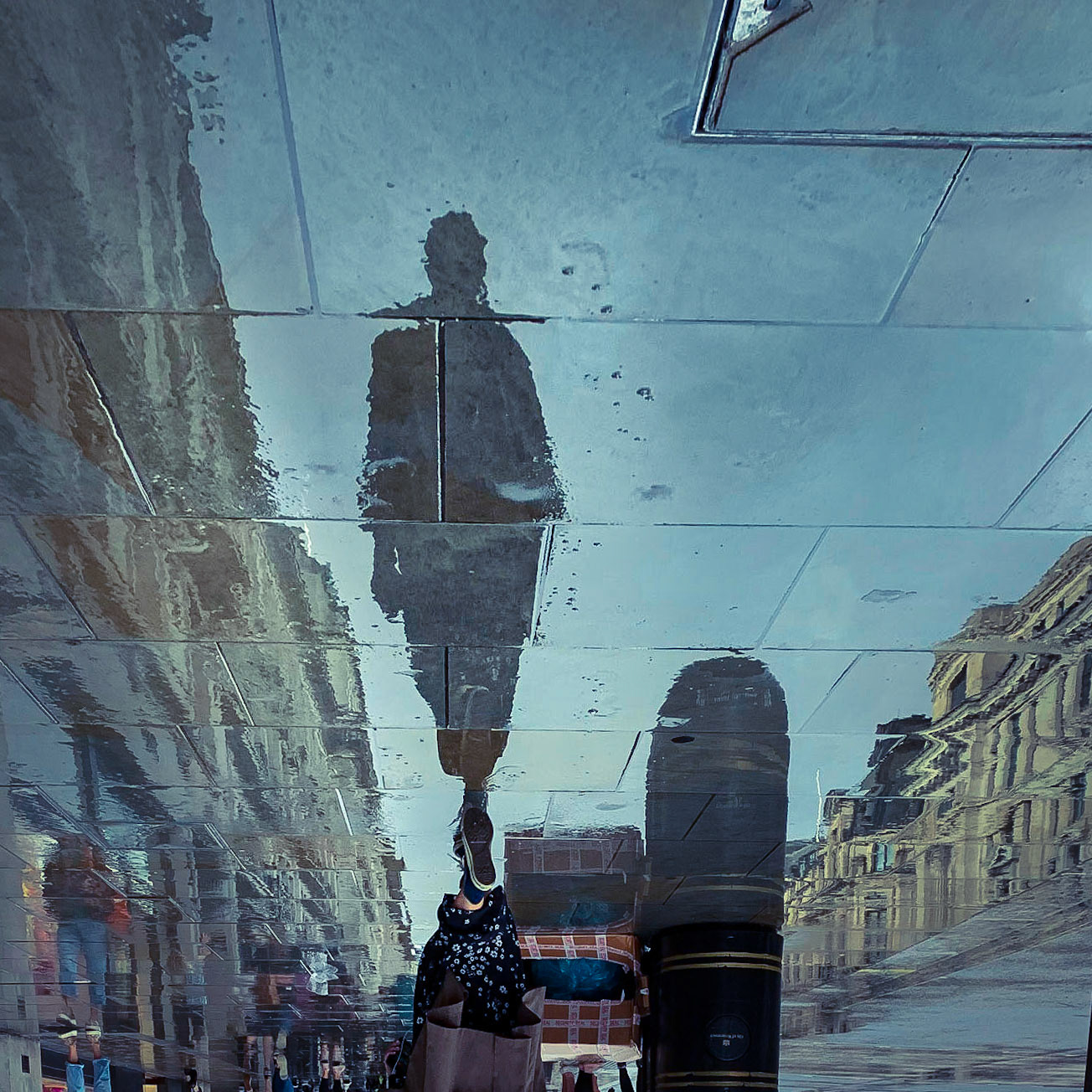 Tall girl in the street