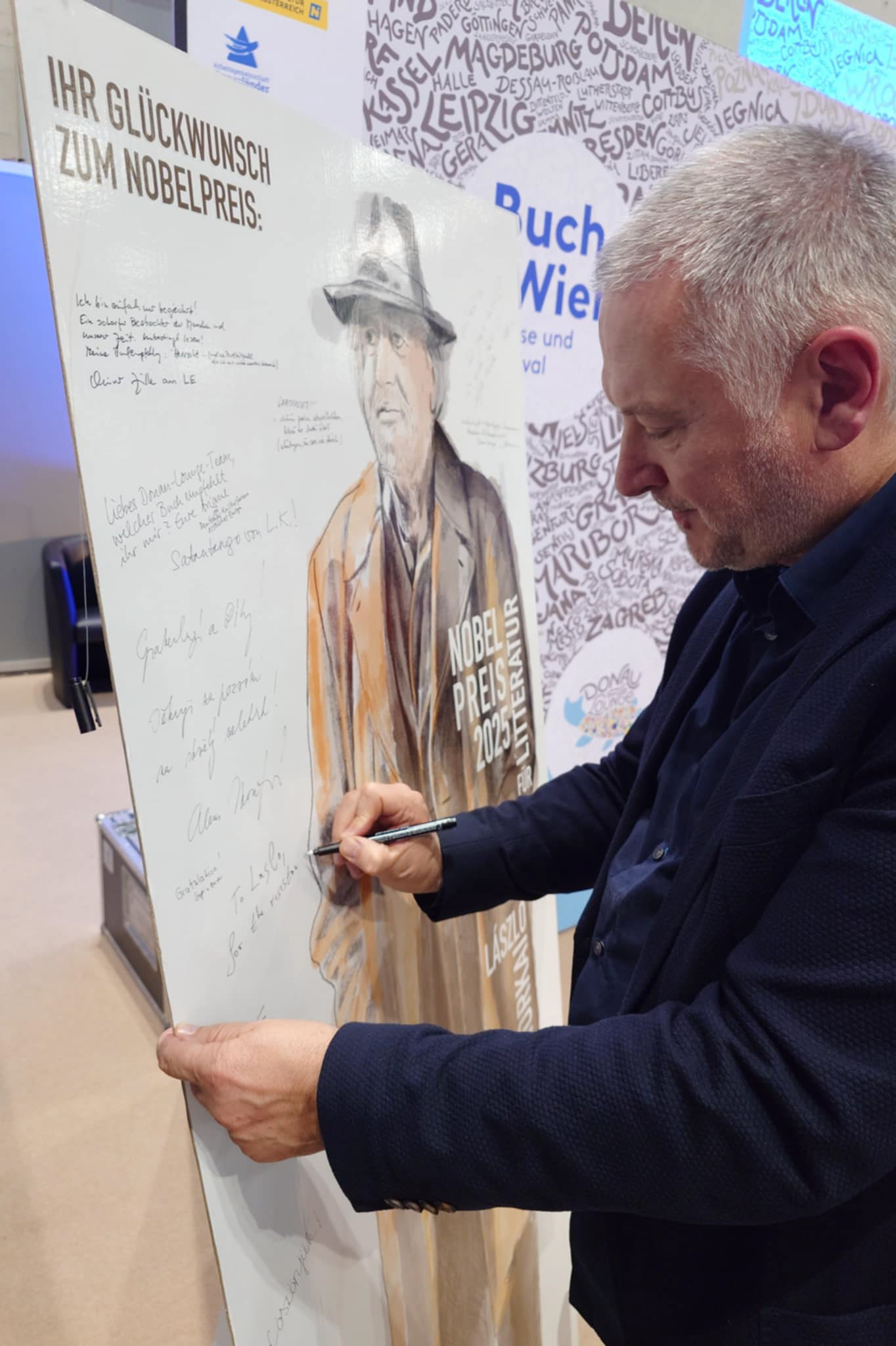 A bolgár író, Georgi Goszpodinov jókívánsága – Georgi Goszpodinov the Bulgarian writer whises