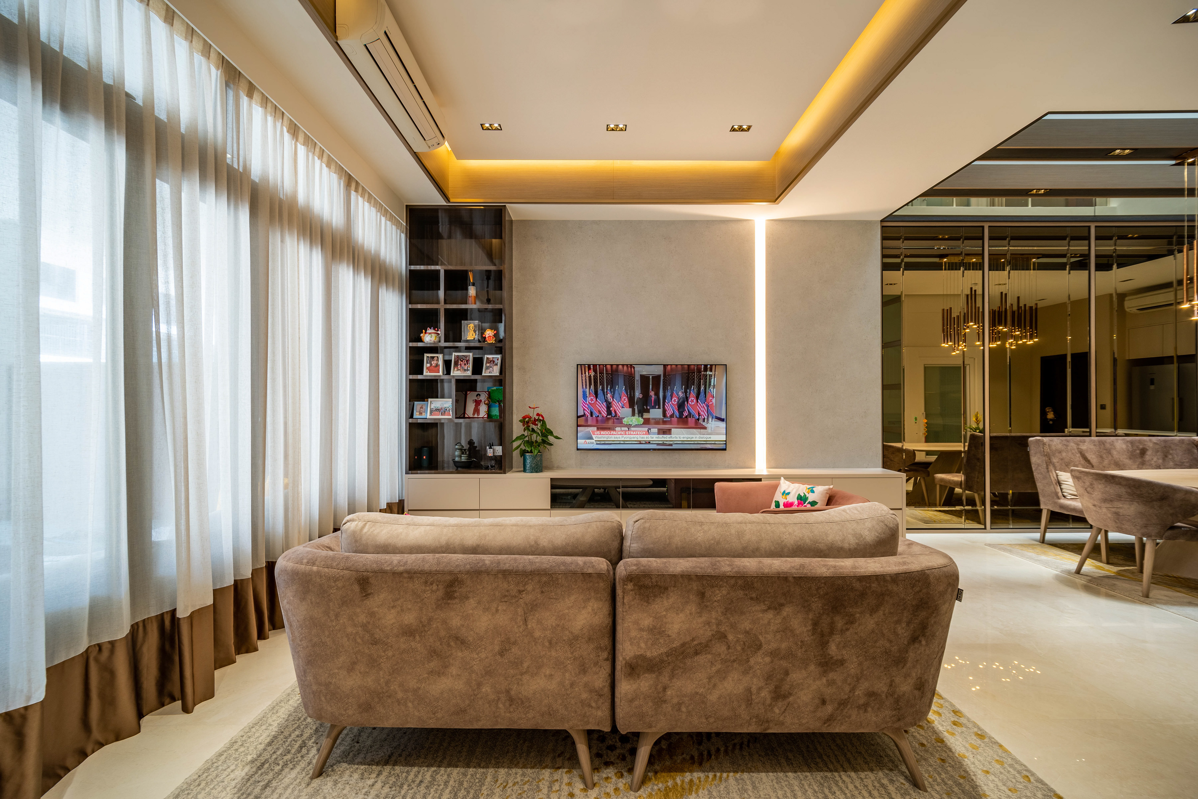 Modern Contemporary landed living room interior - Rezt+Relax