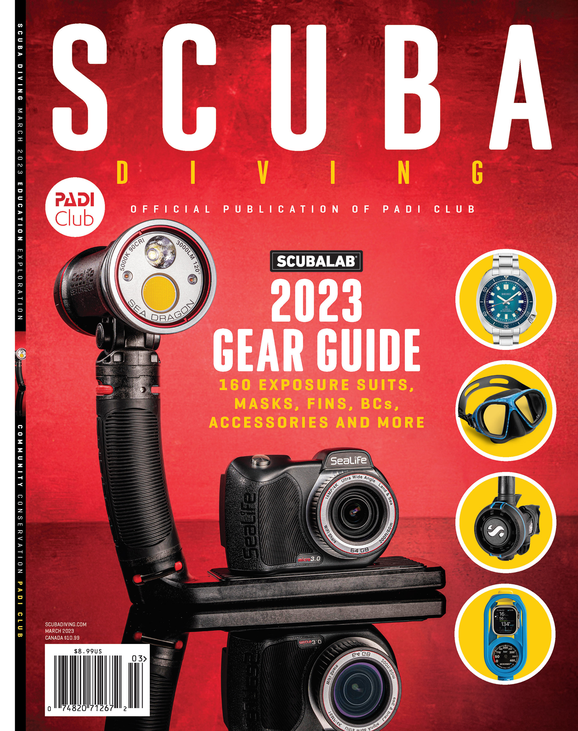 Scuba Diving magazine art direction. layout, and photography.