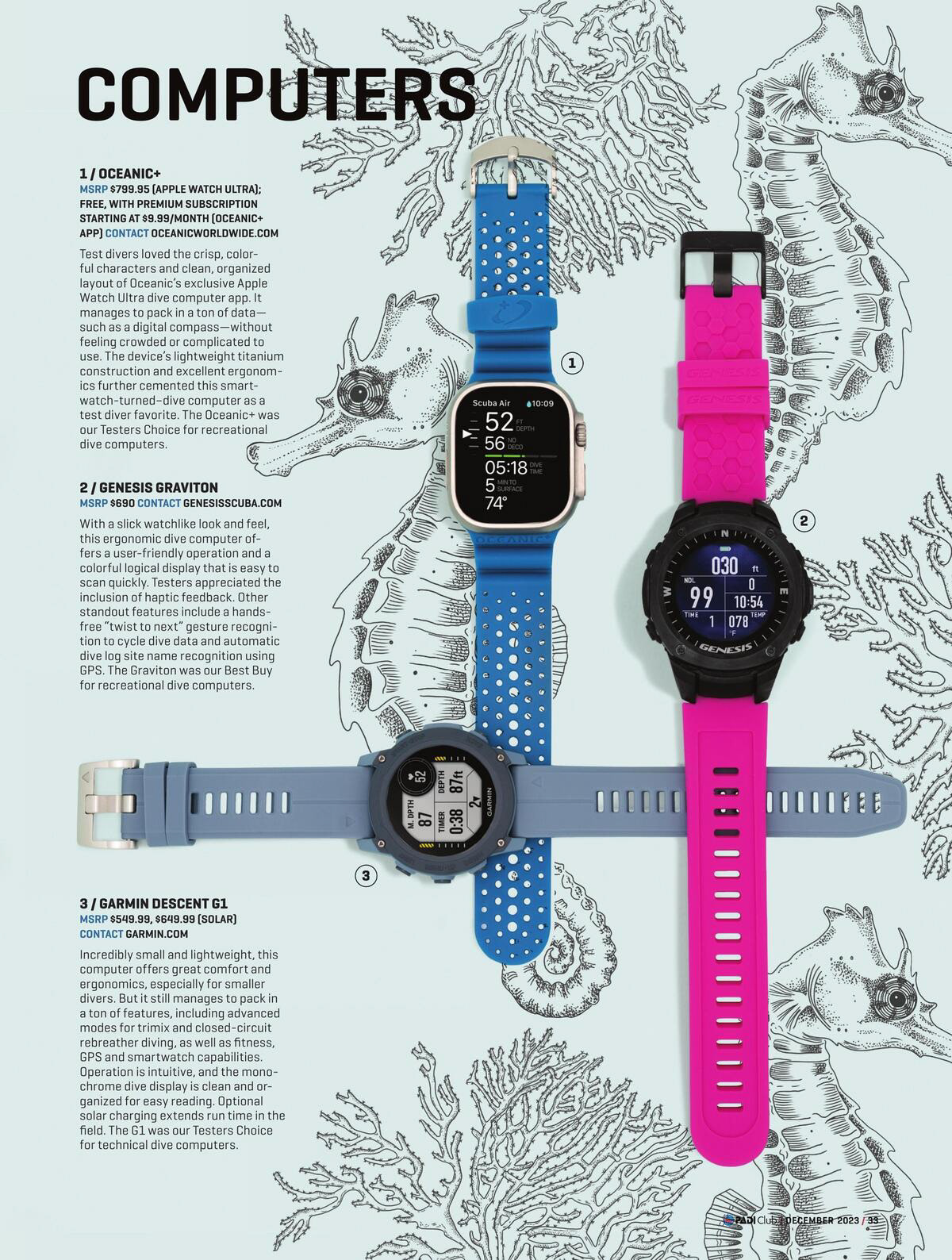 Concept and layout design for Scuba Diving Magazine.