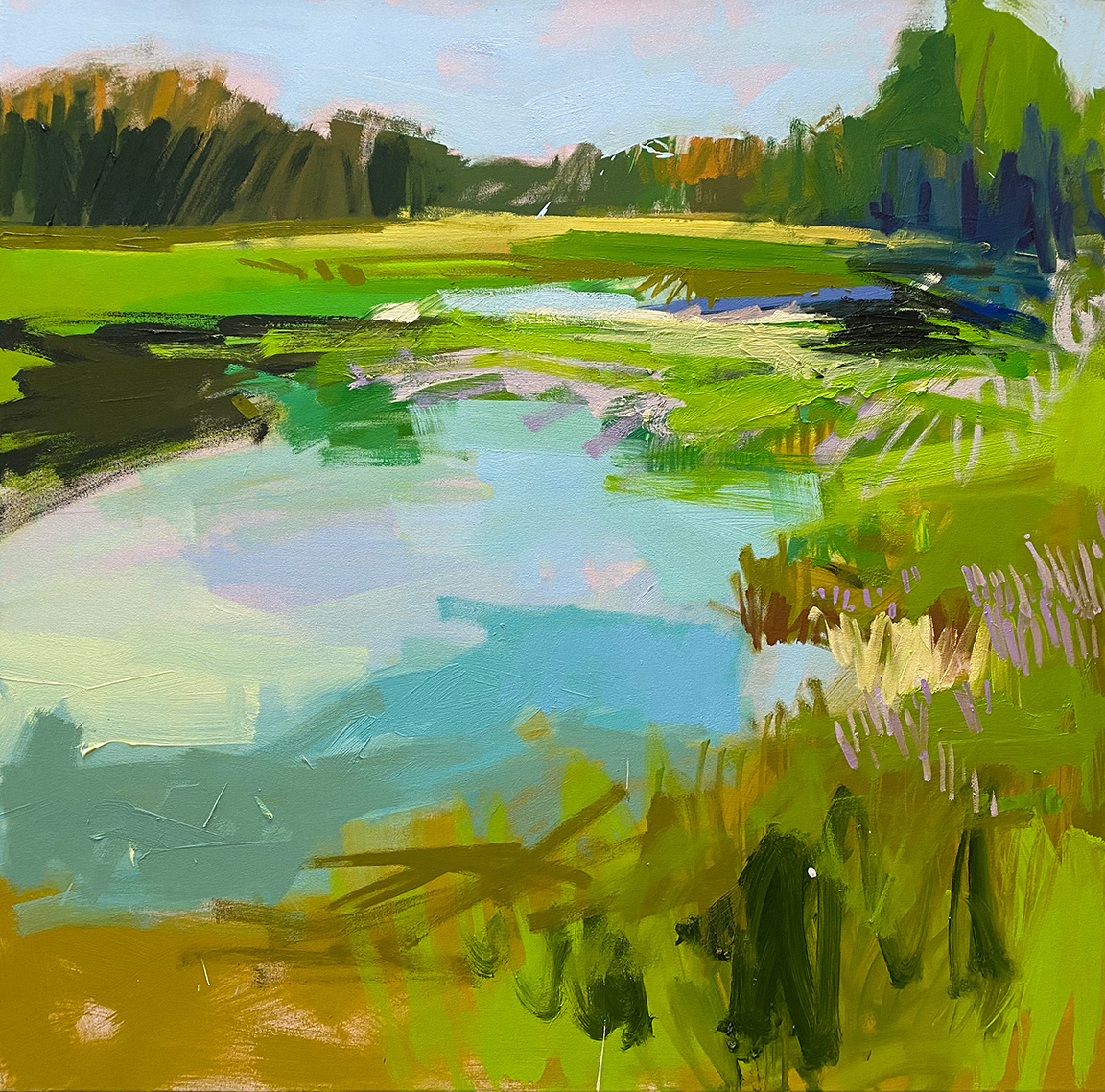 on the way to Dave's, 46" x 46"