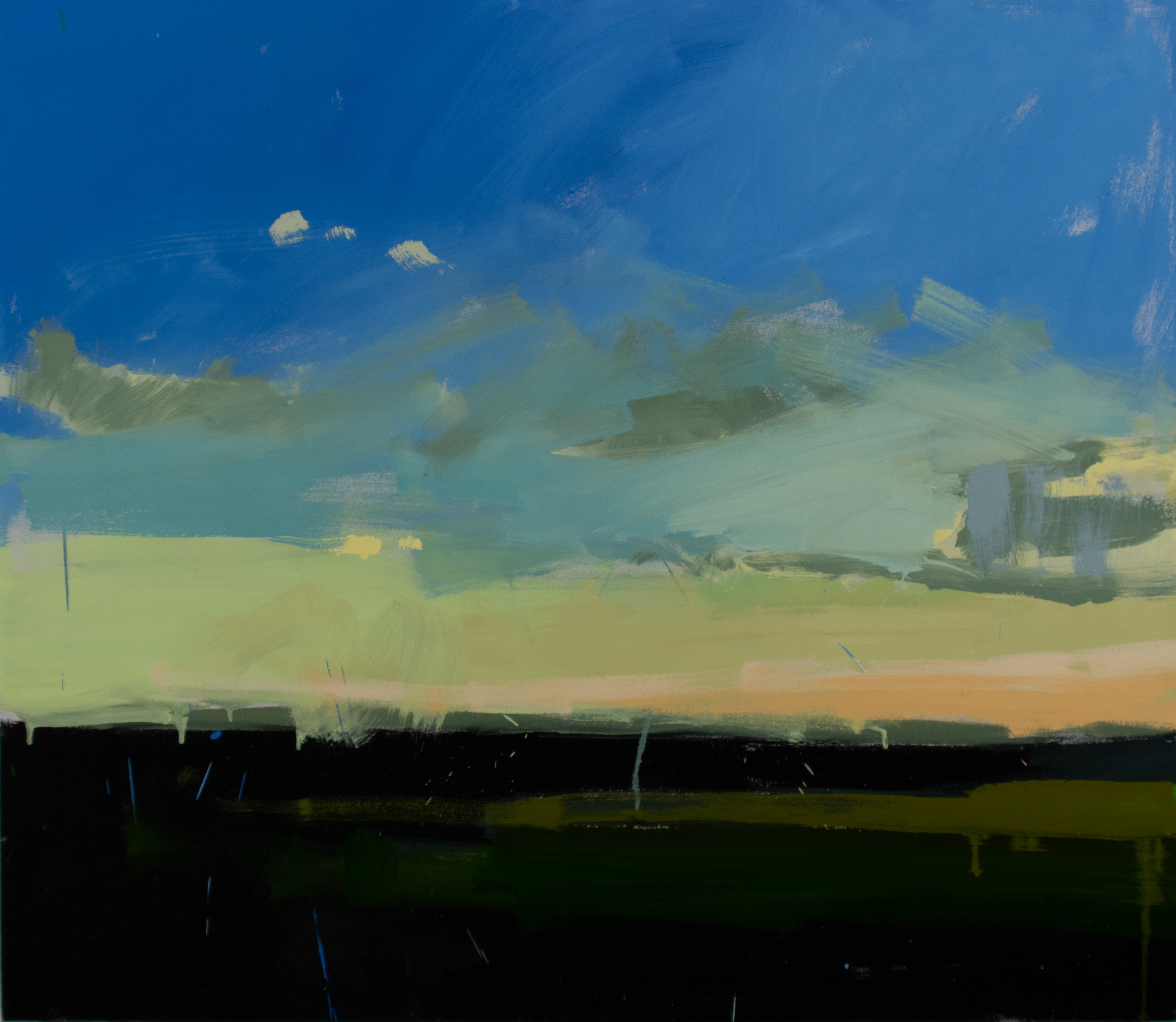 view from a highway, 41" x 46"