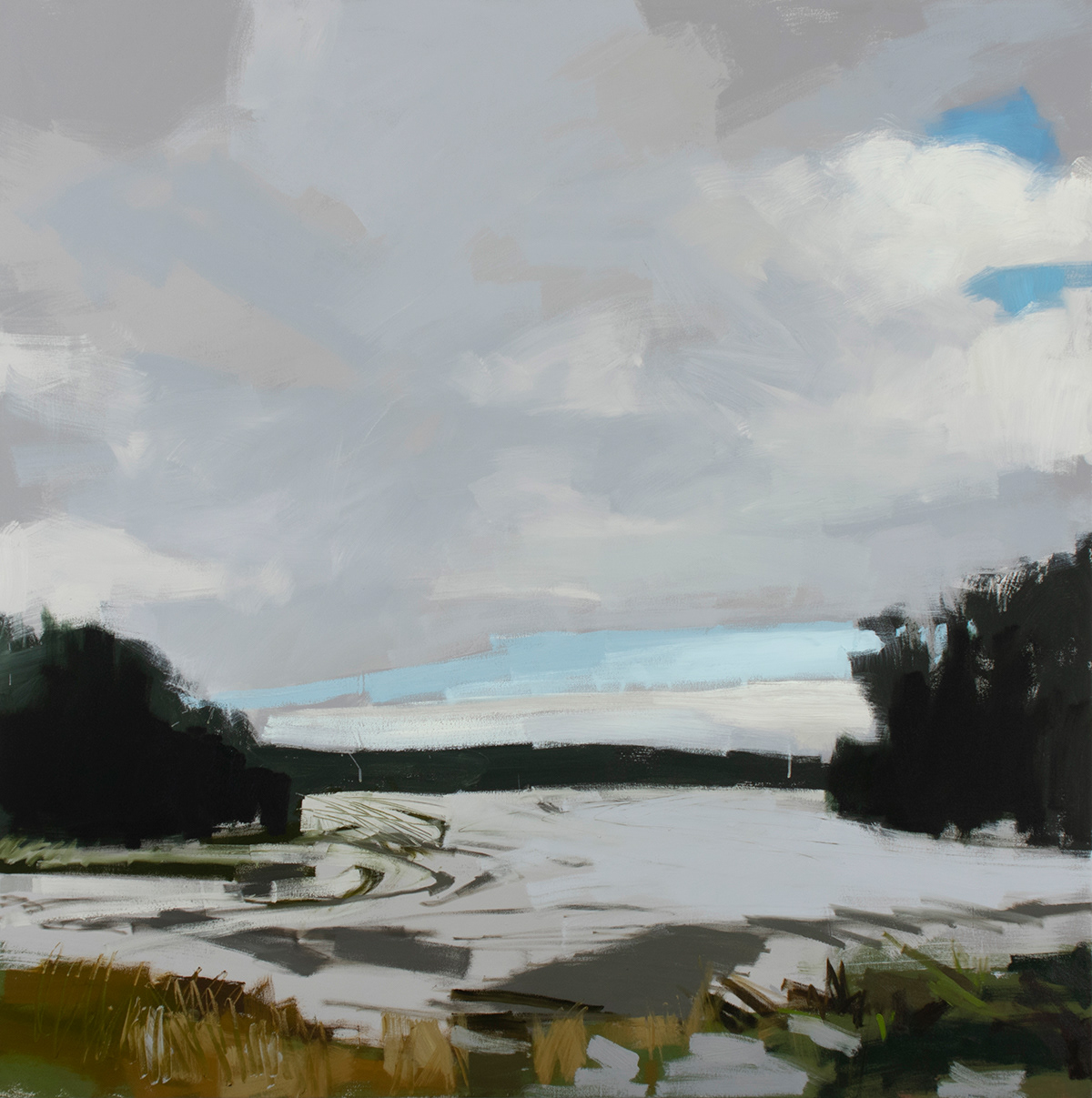 winter field, 46" x 46"