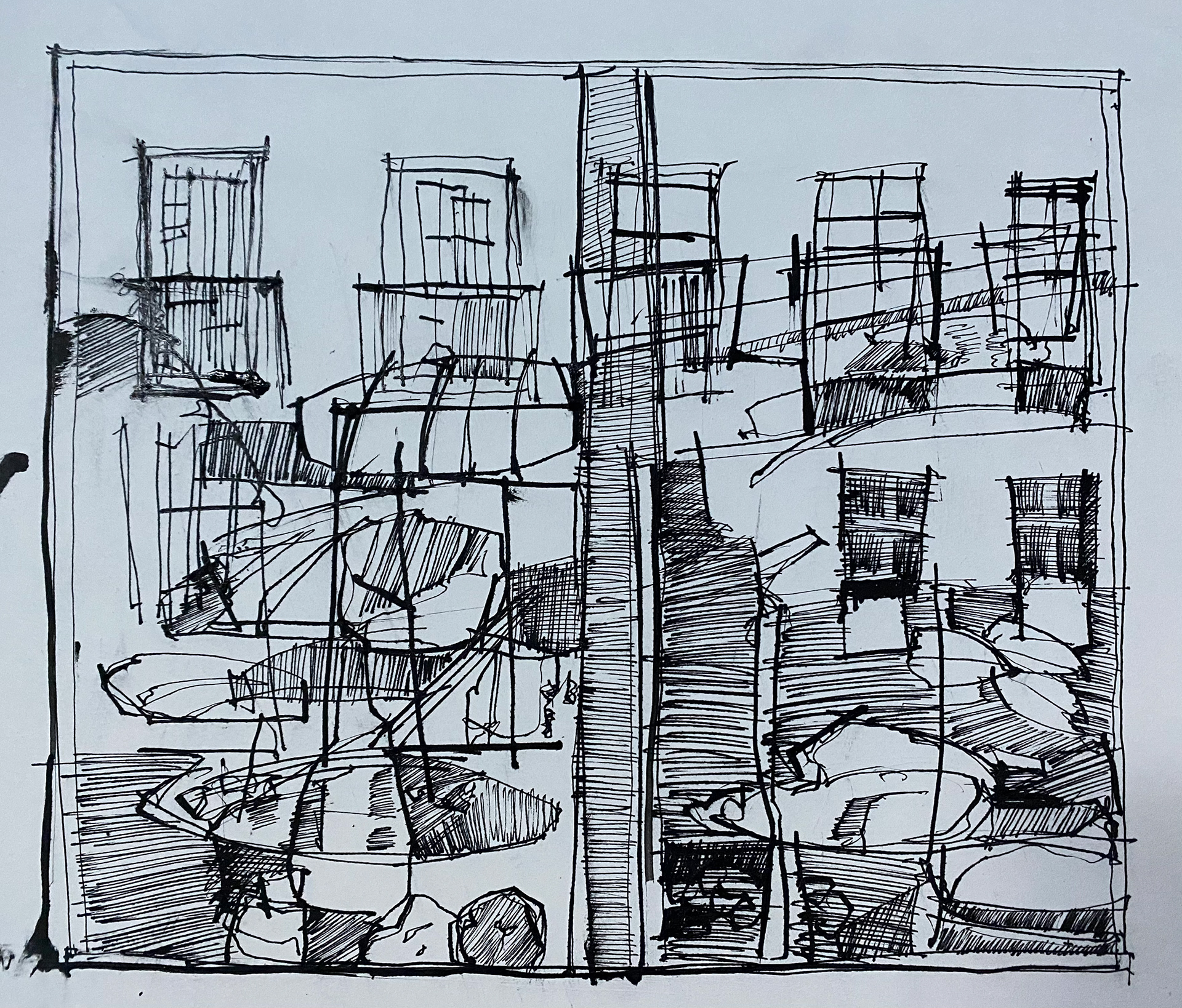 store window, Lisbon, 12" x 14"