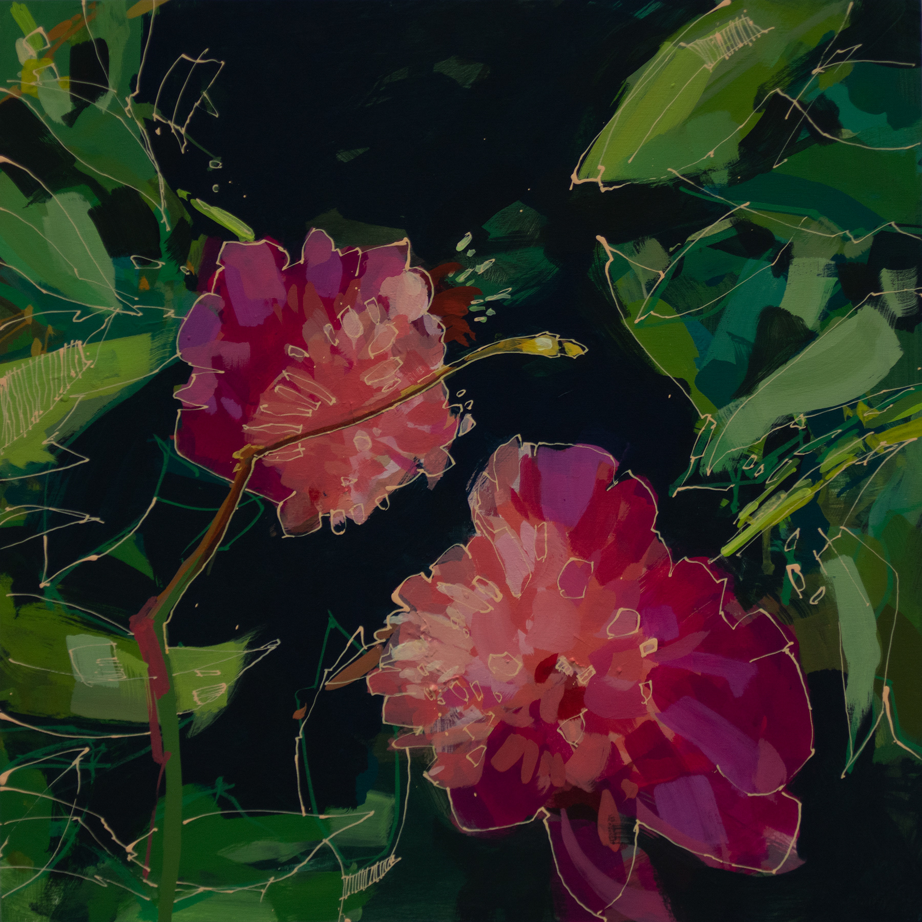 flower piece, 24" x 24"