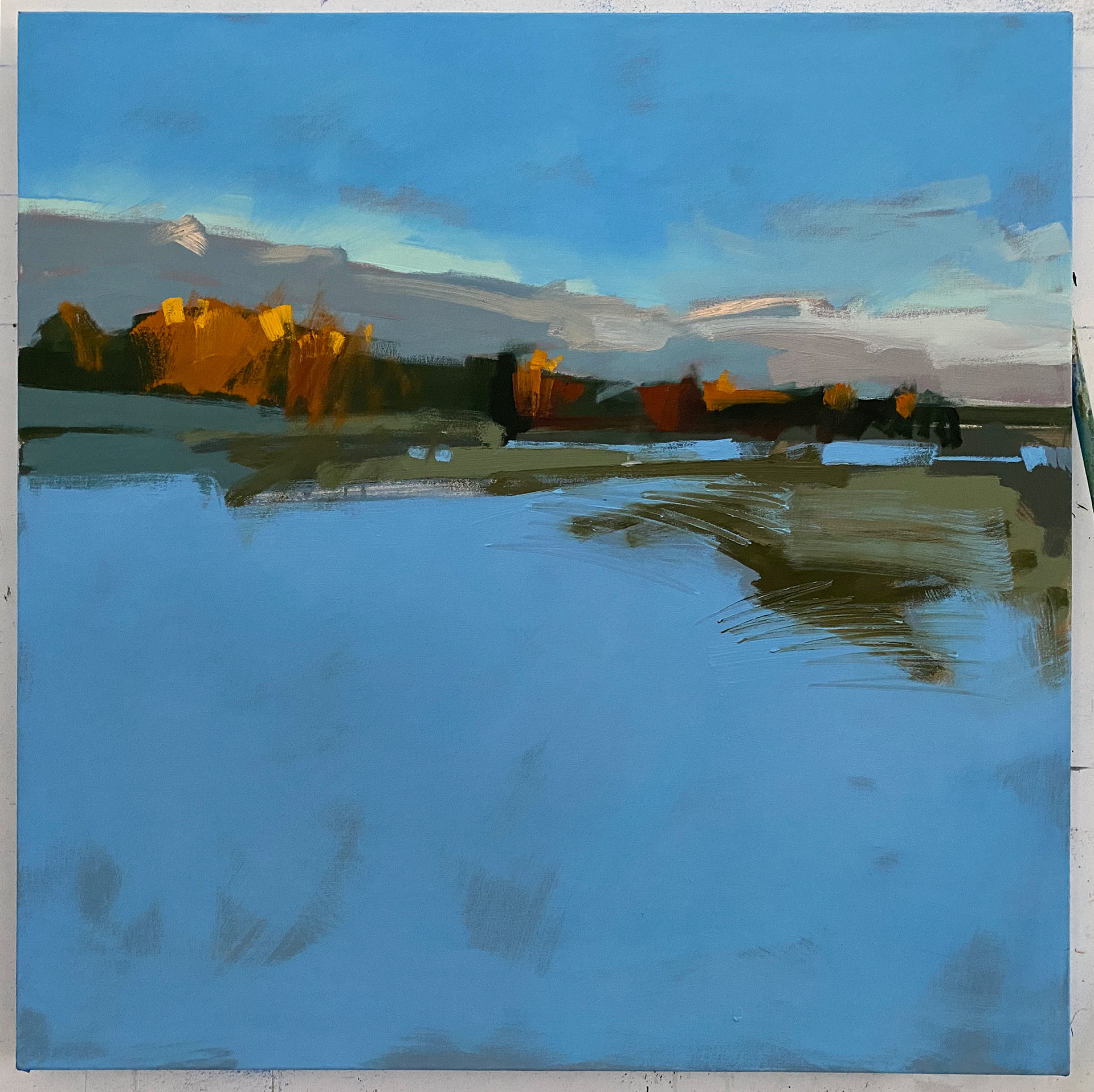 evening, suburb, 46" x 46"