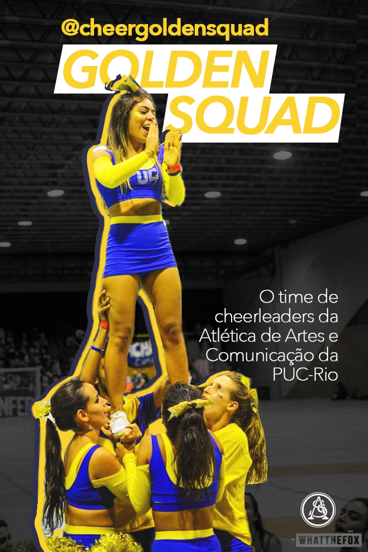 Primeiras artes criadas para os stories do time de cheerleaders.