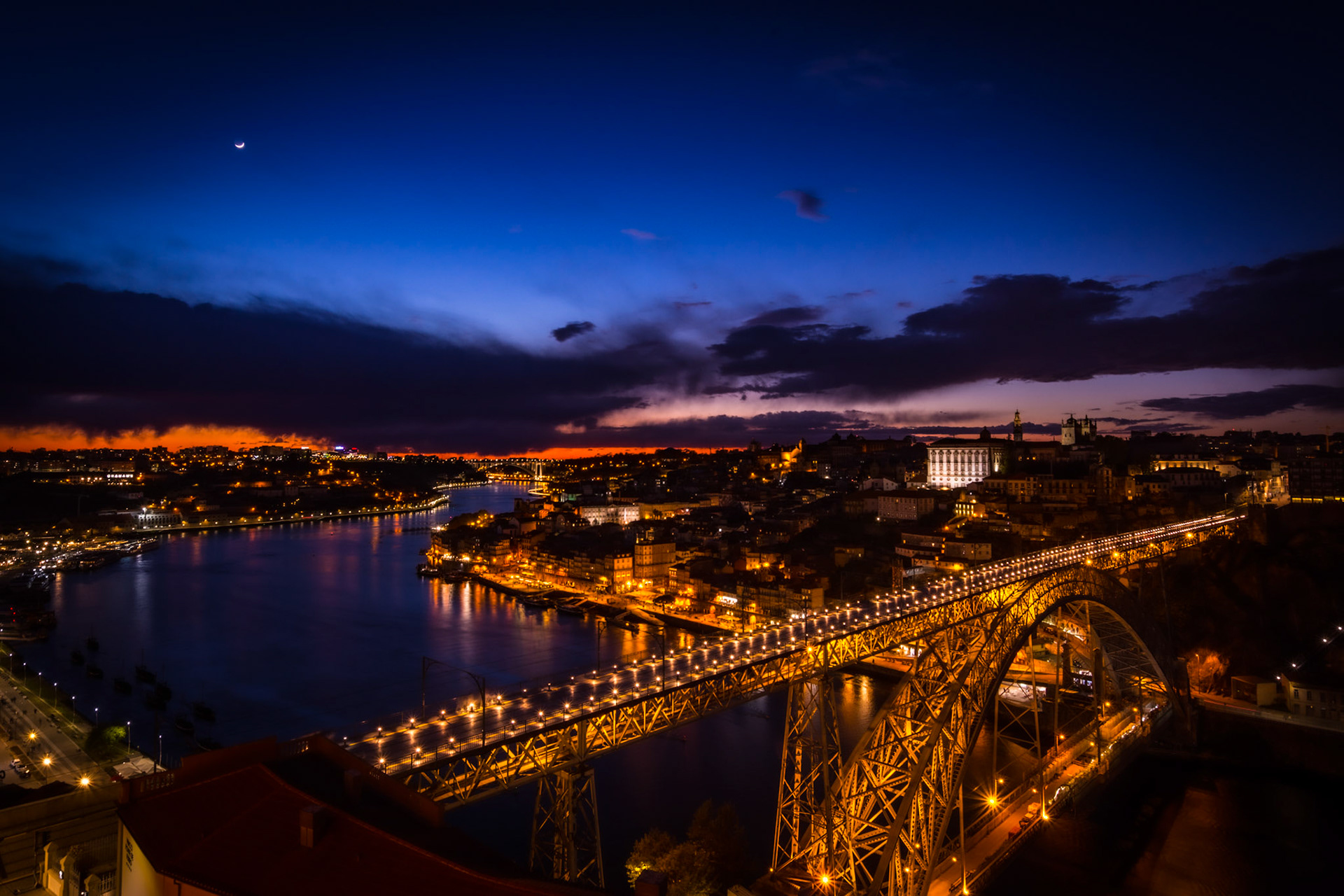 Ponte Dom Luís I - Blick vom Miradouro da Serra do Pilar 