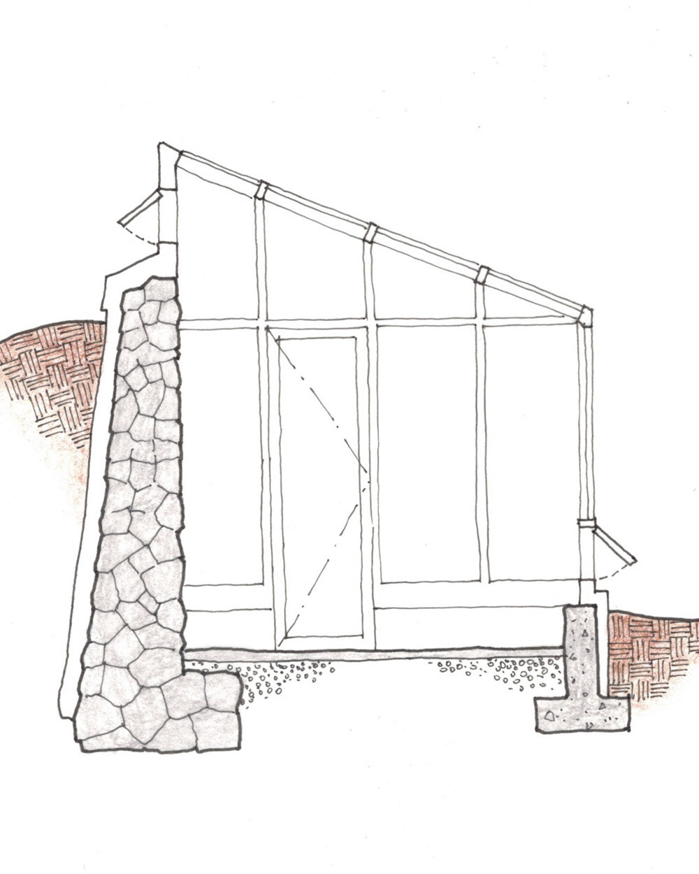 Future earth-sheltered greenhouse