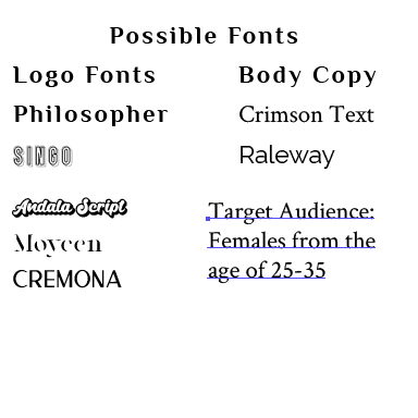 Possible Fonts