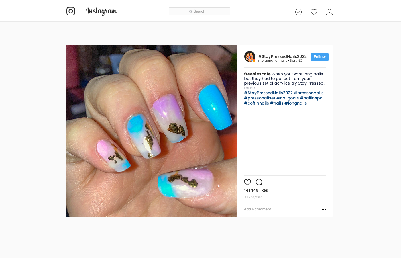 Instagram Caption example