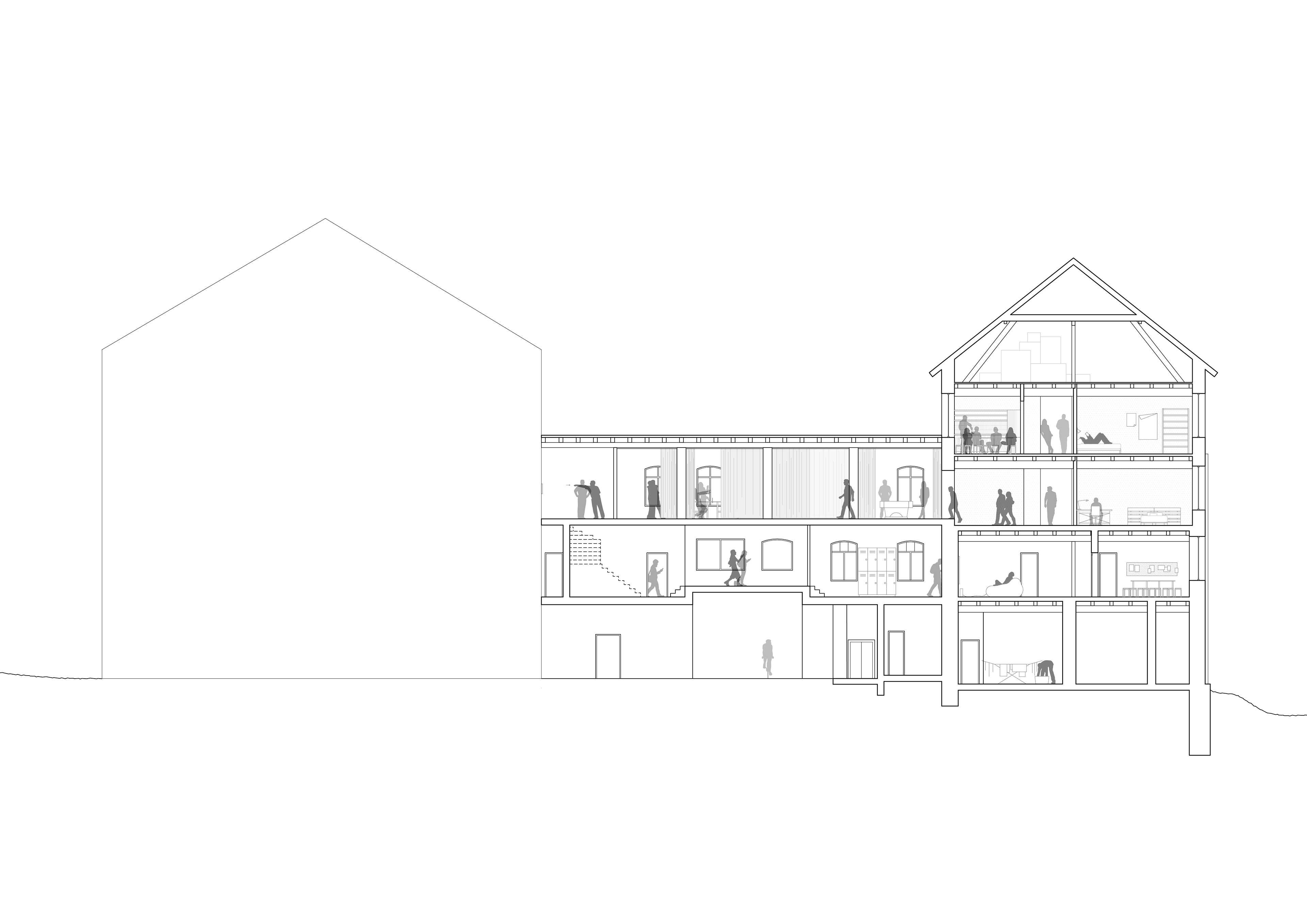 Schnitt Azubiwohnheim