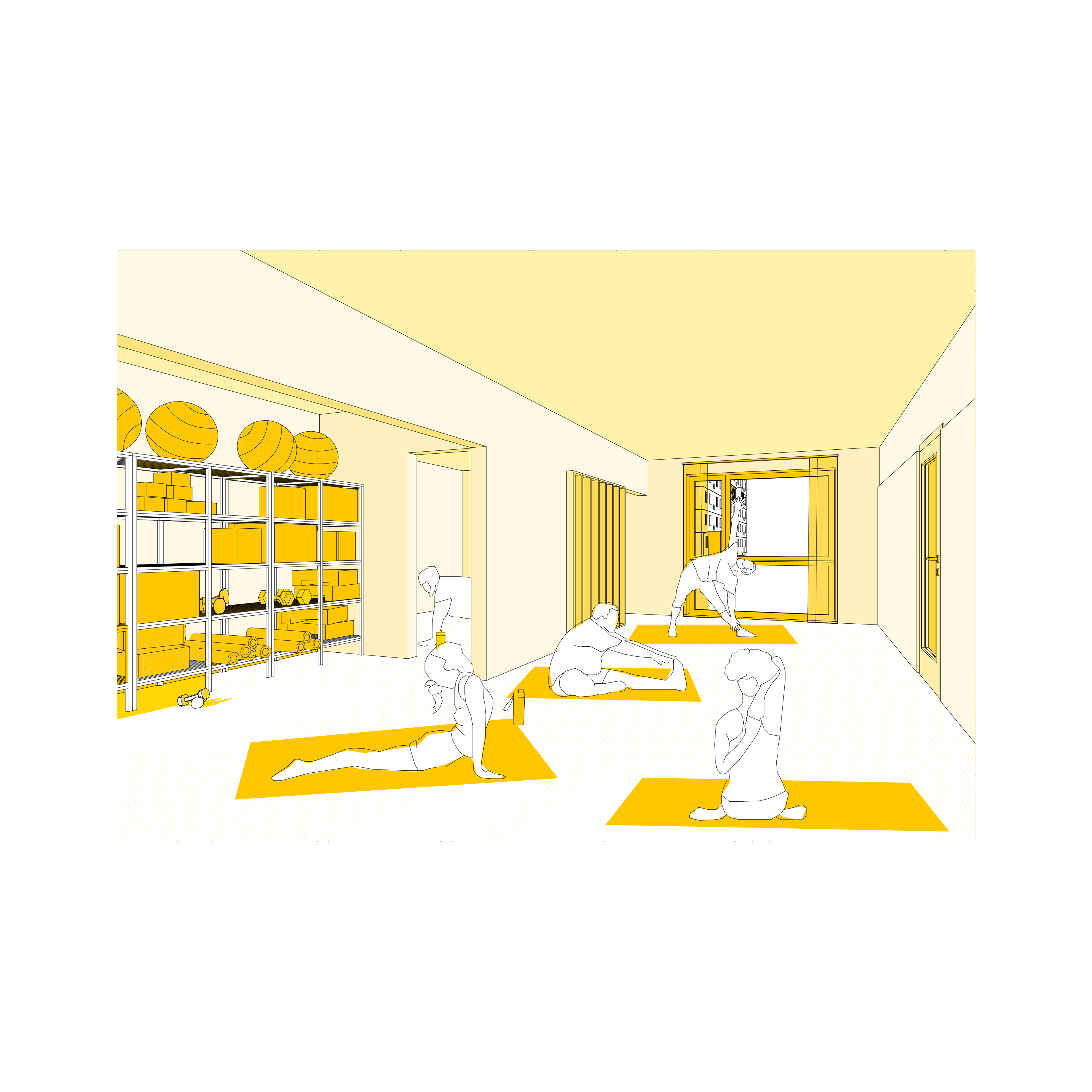 Perspektive Fitnessraum