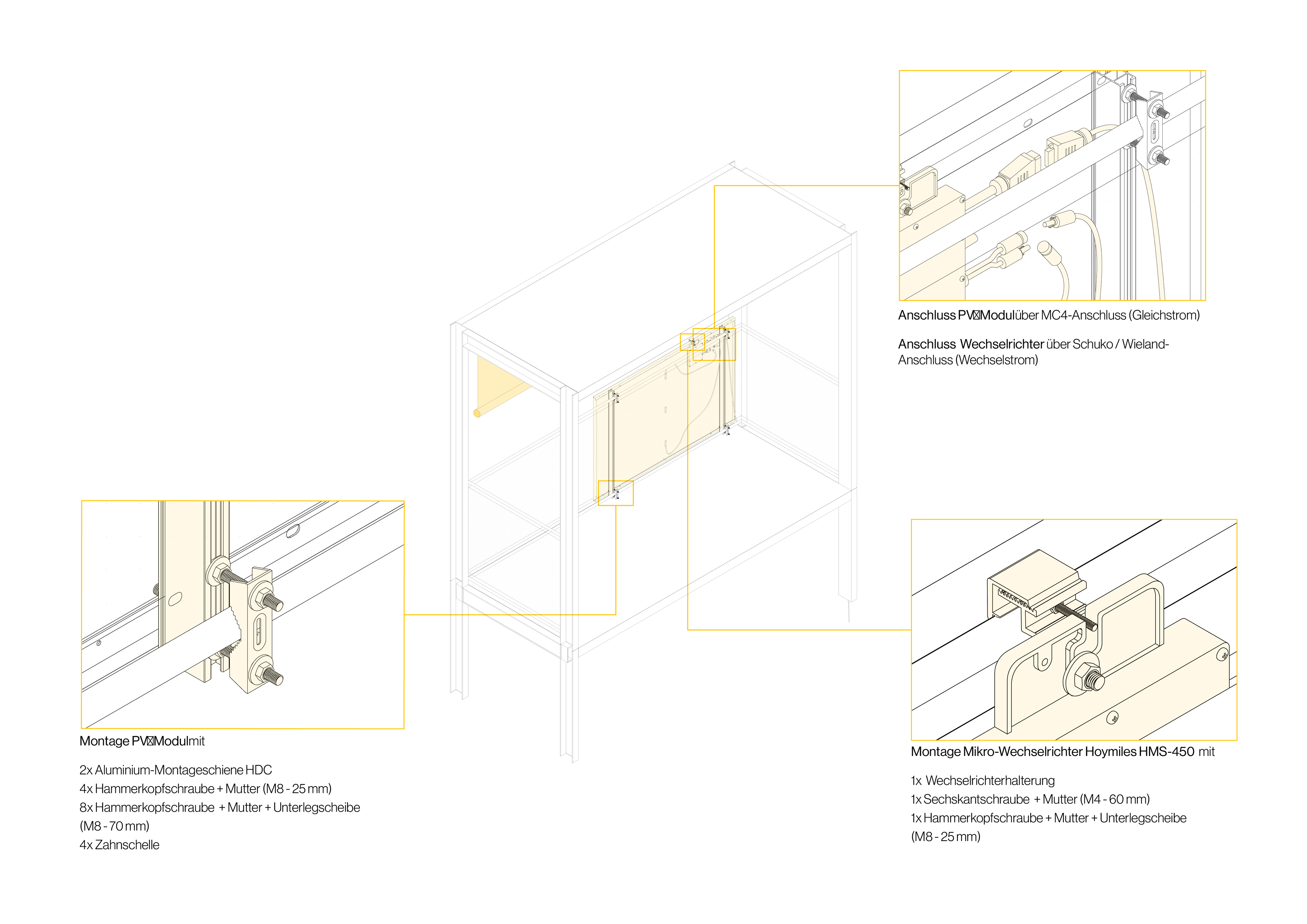 Balkonregal mit integrierten PV-Modulen