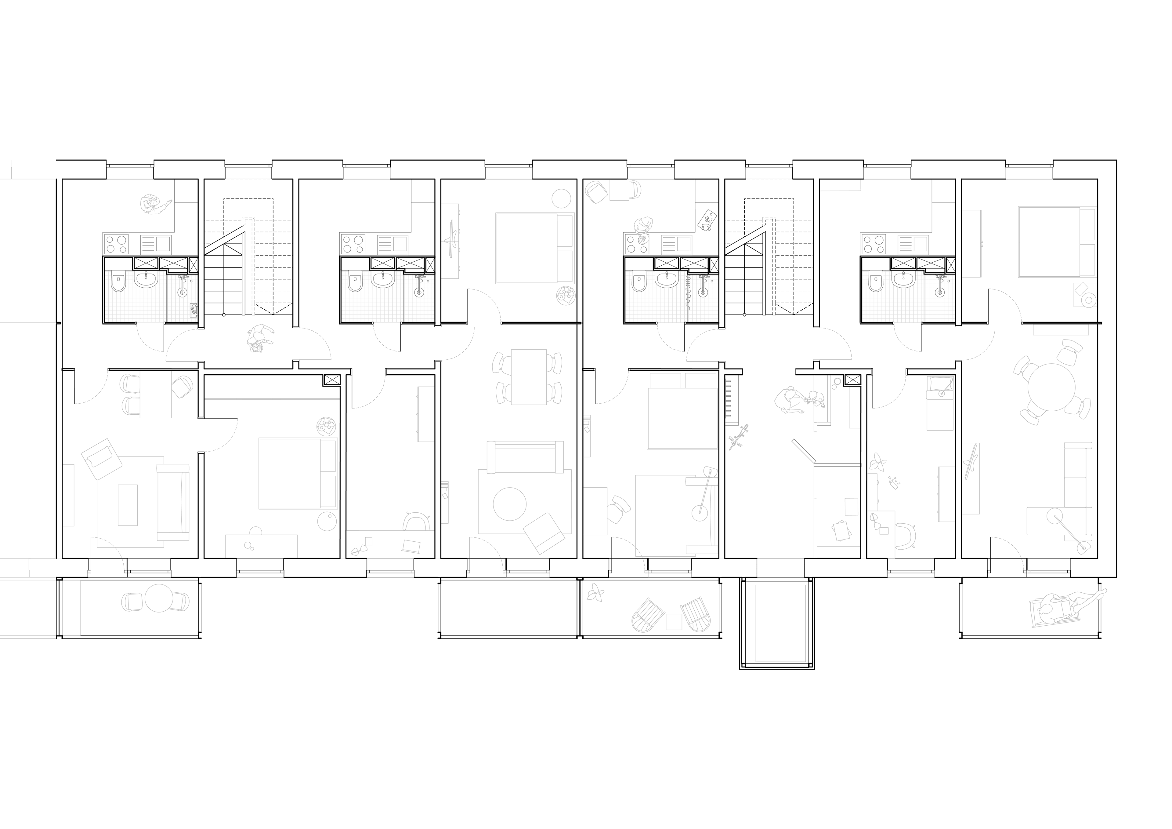 Wohnung ohne/mit Aufzug