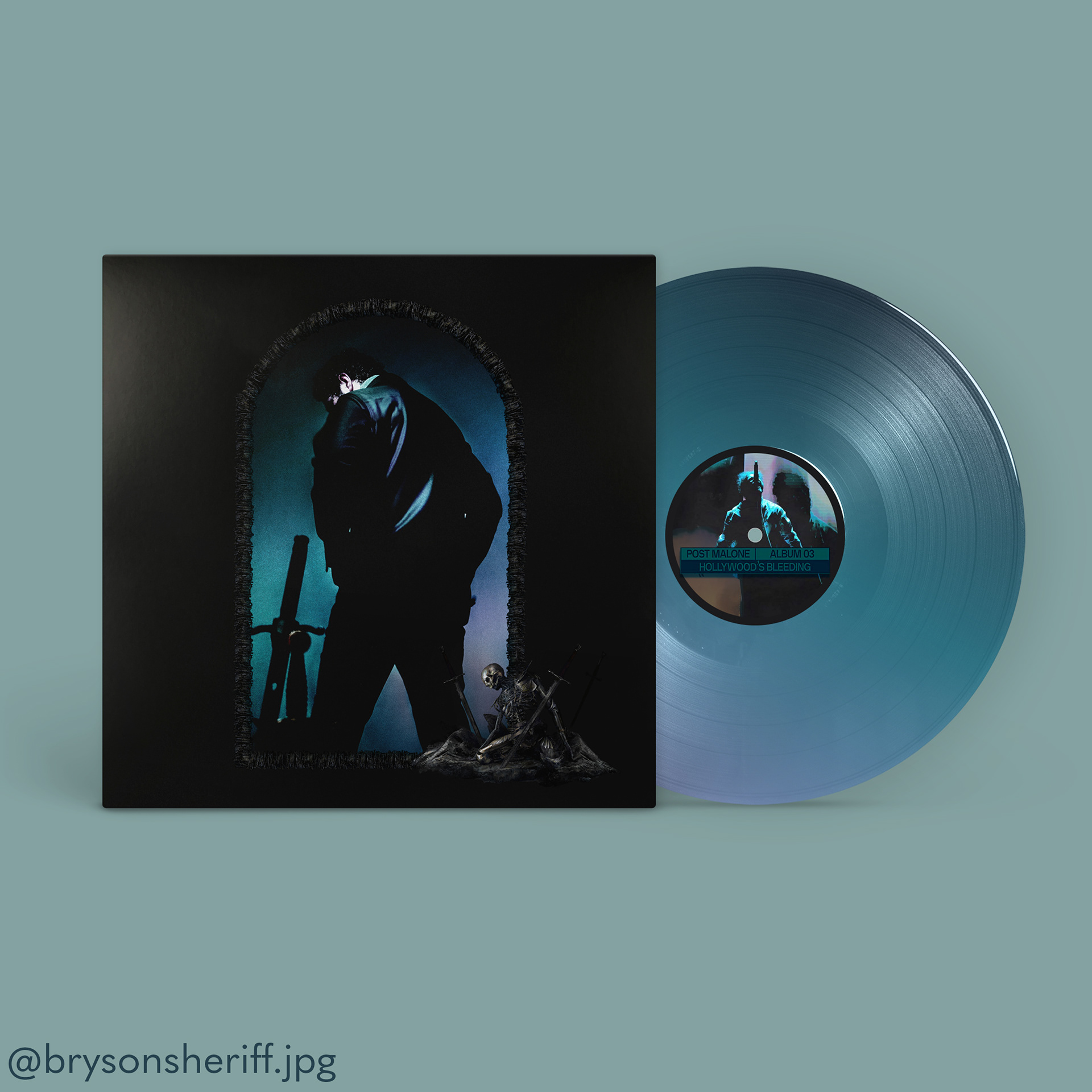 Post Malone - "Hollywood's Bleeding" Vinyl Record Concept