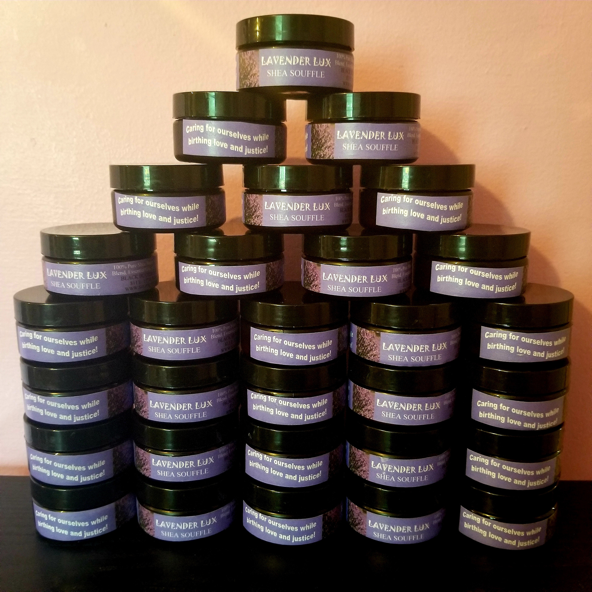 Custom Mini Body Butters created for a Women's Retreat