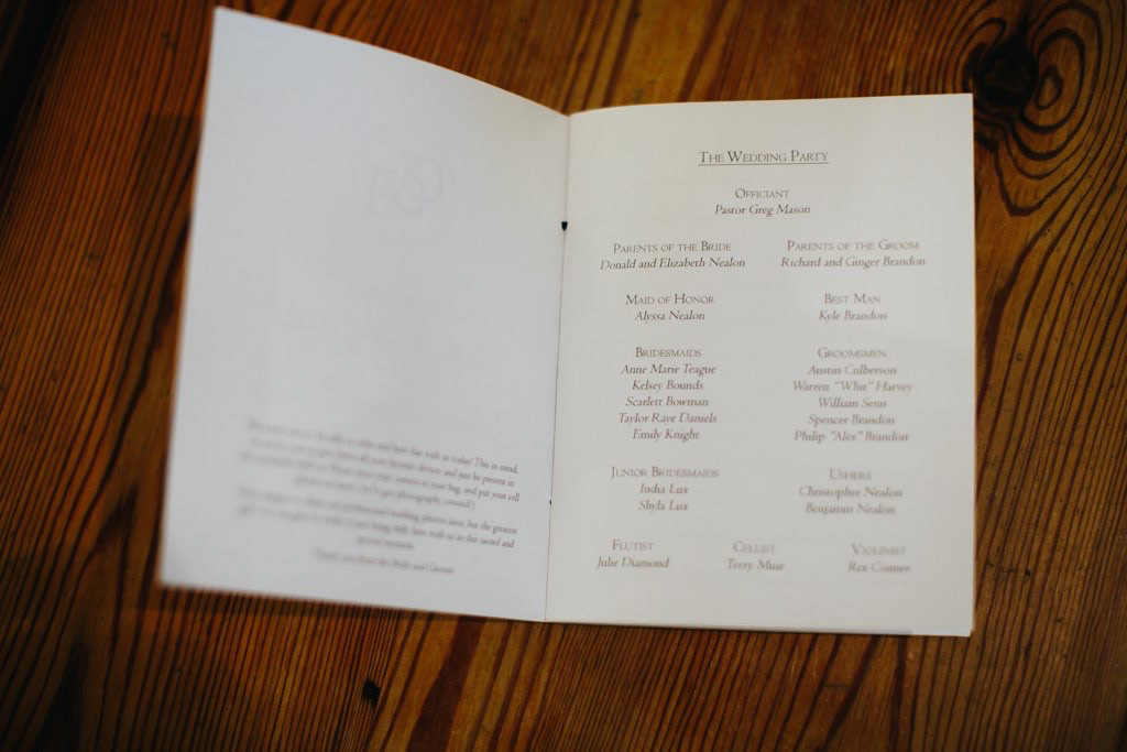 Wedding Program - Interior