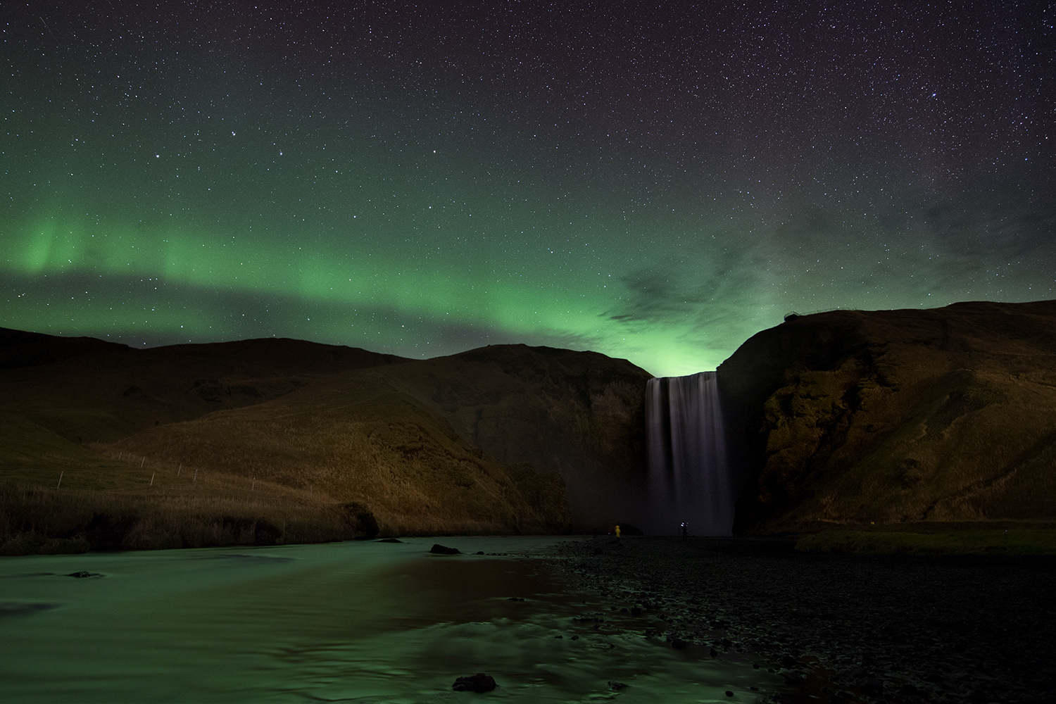 Skogafoss Night Lights, 2017
