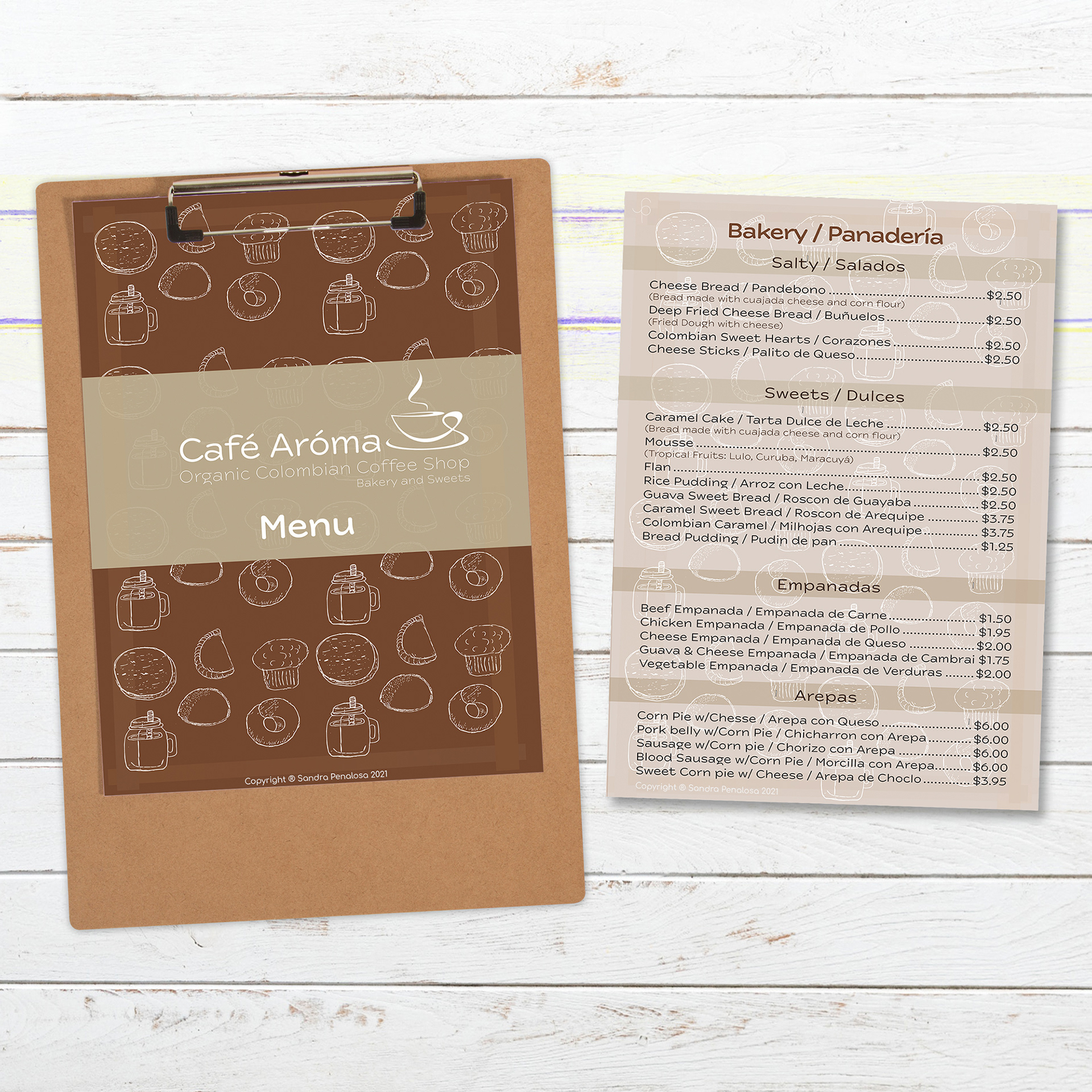 Coffee Shop Menu Design