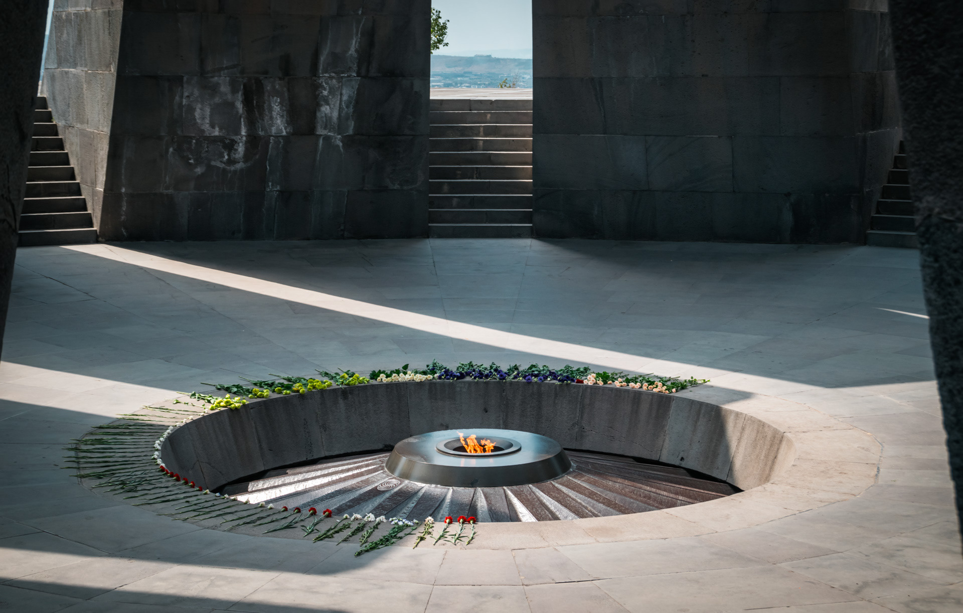 Yerevan, Armenië - gedenkteken Armeense genocide