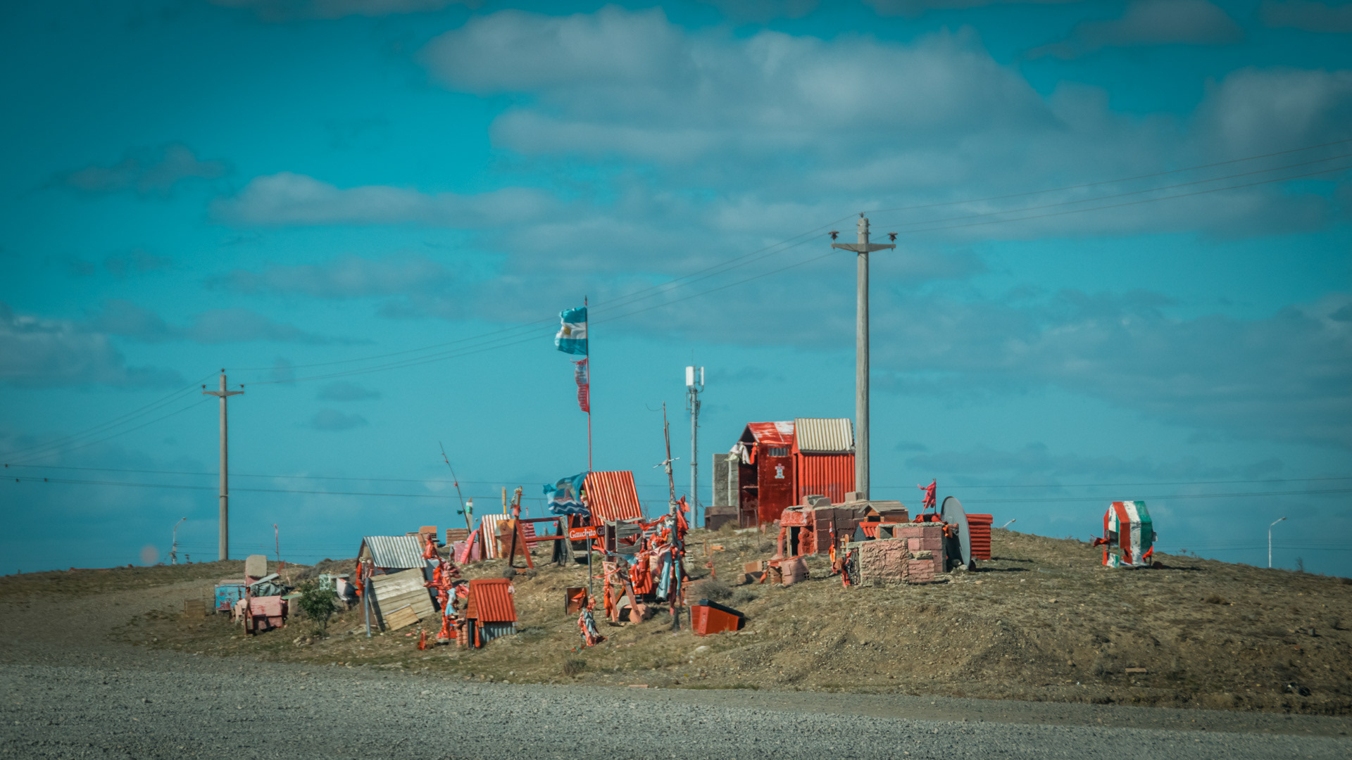 Rio Gallegos, Argentinië - schrijn Gaucho Gil
