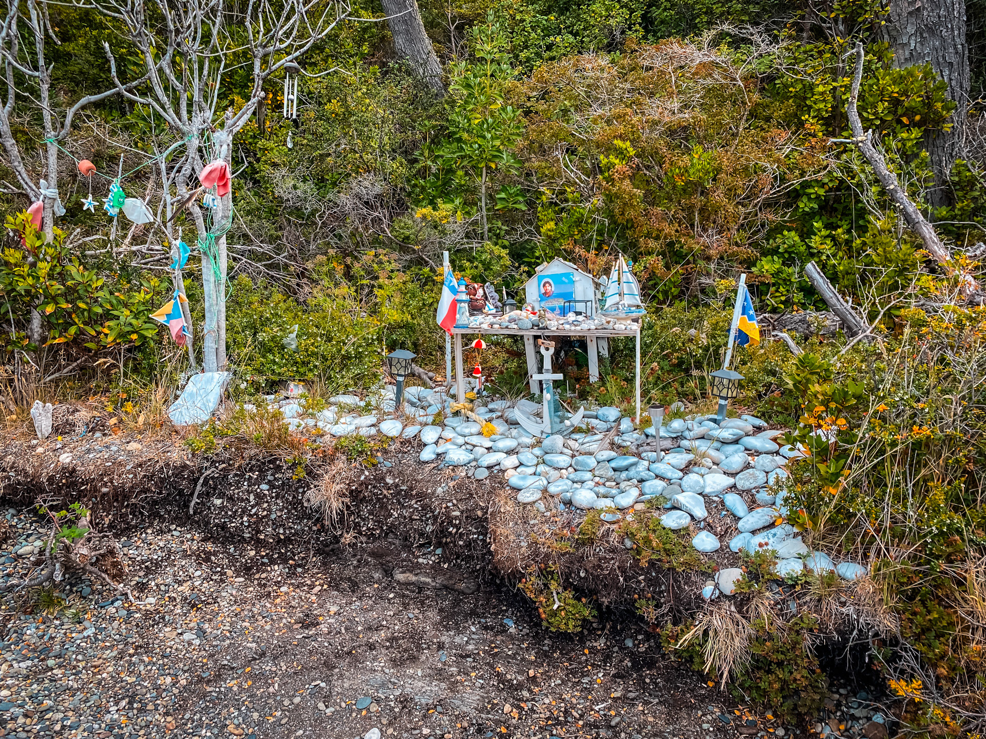 Patagonia, Chile - schrijn voor overleden visser
