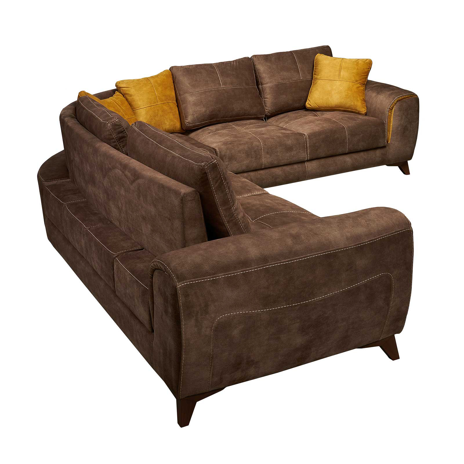 Coltar cu perne maro spate