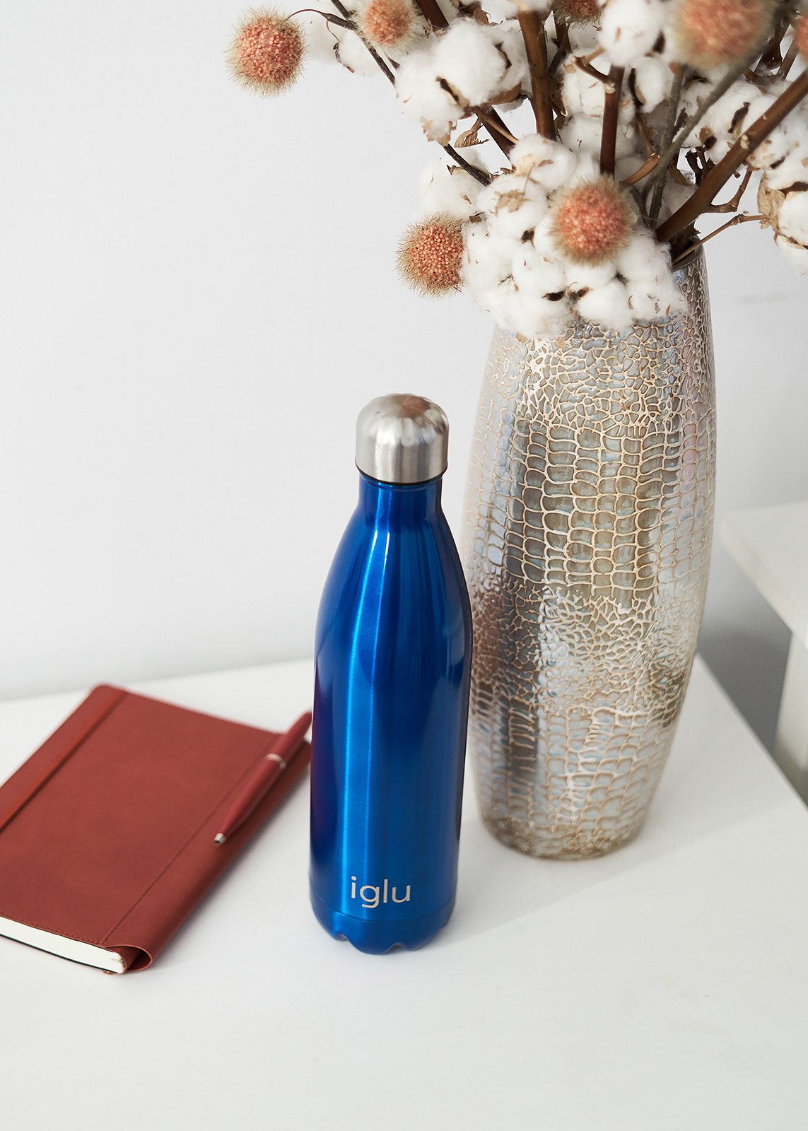Termos Iglu albastru metalizat