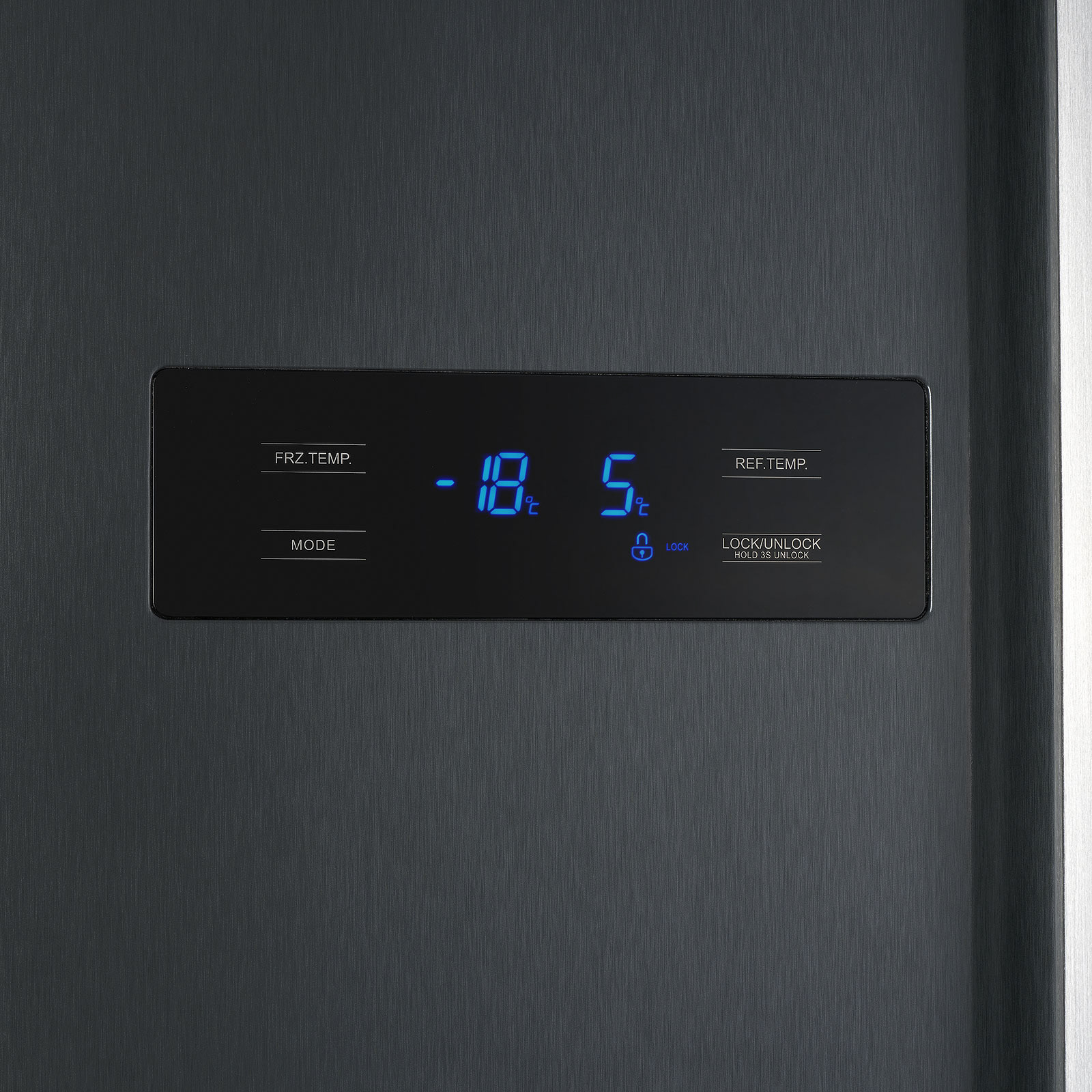 Combina frigorifica double side negru Heinner display