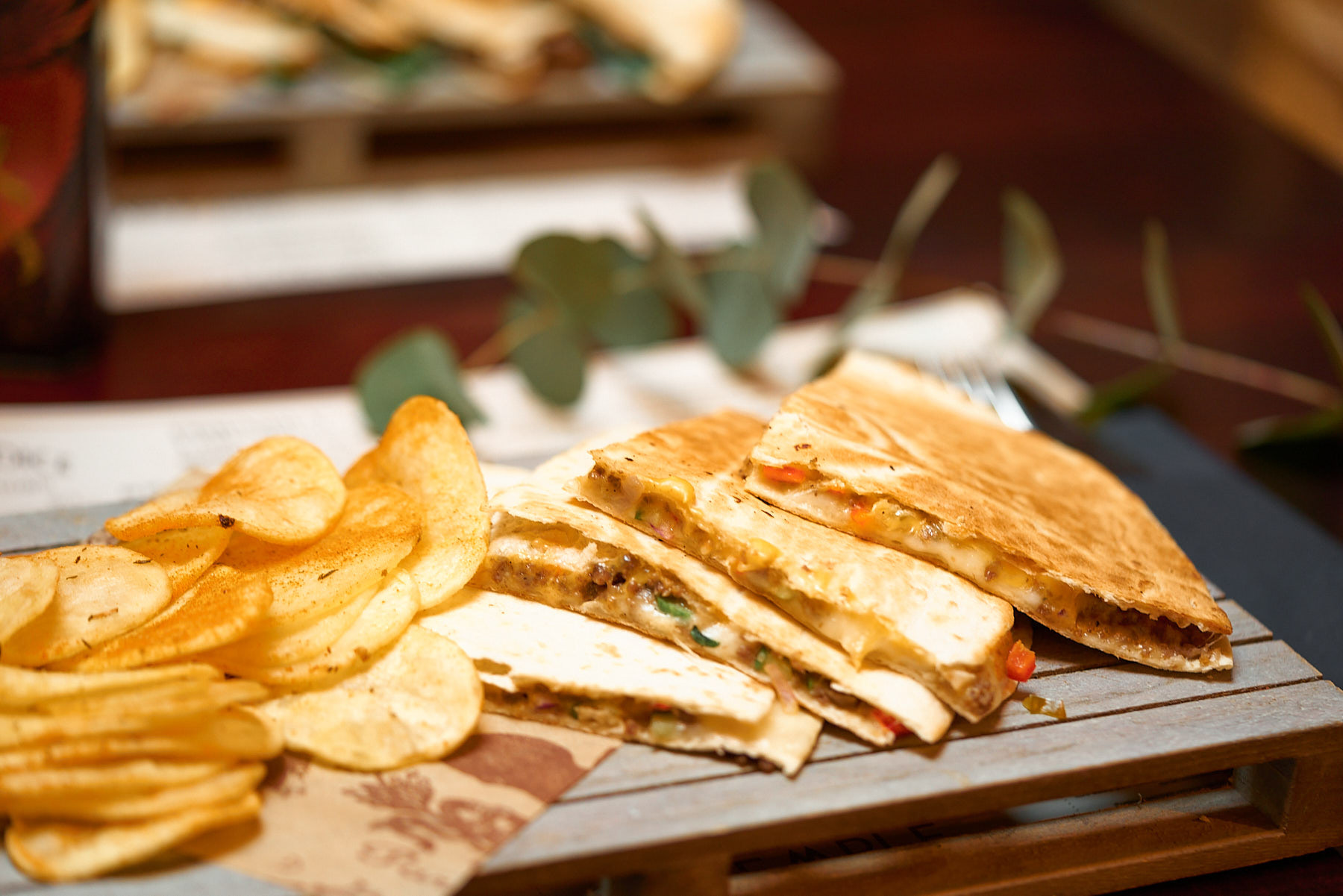 quesadilla cu chipsuri